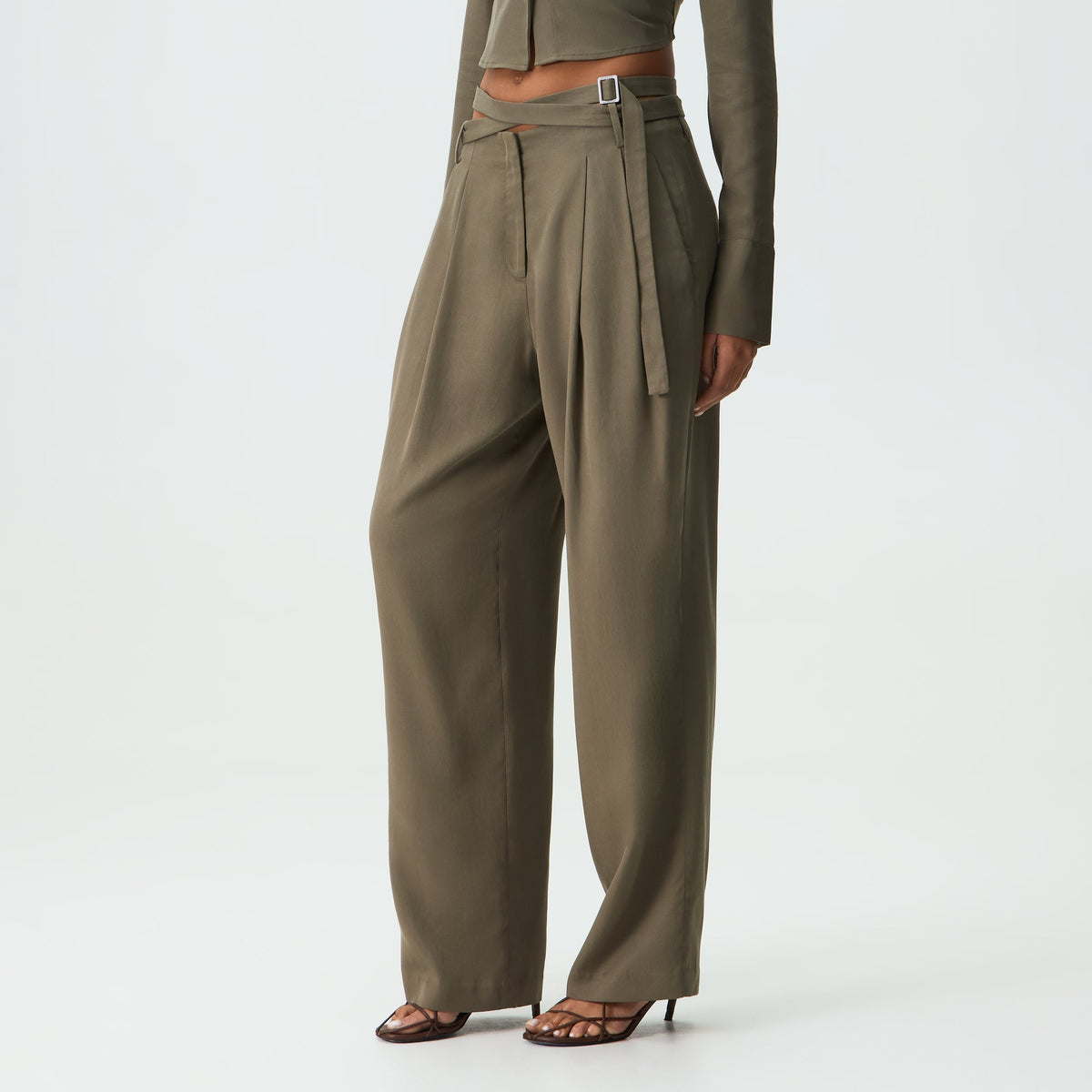 Kith Women Tallis Waist Strap Trouser - Chelonian - PH