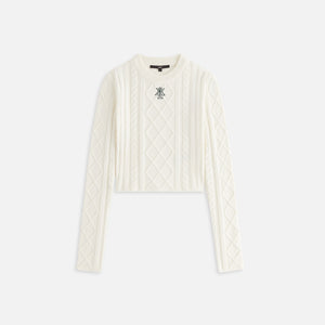 Kith Women Mulberry Cable Knit Crest Long Sleeve - Sandrift