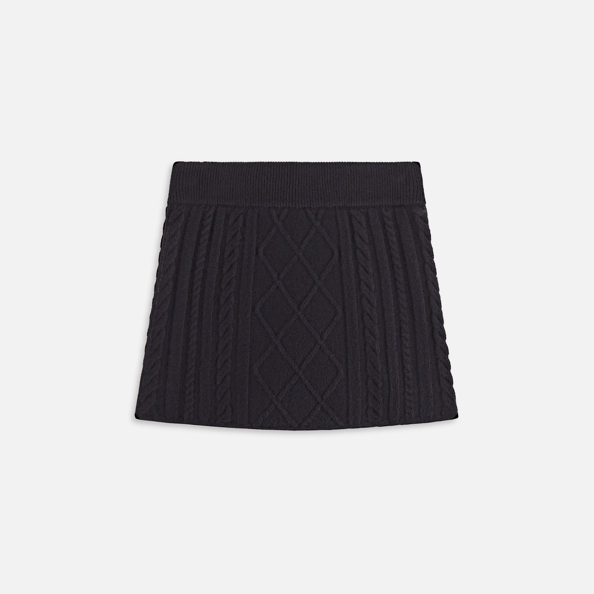 Kith Women Ember Cable Knit Mini Skort - Black