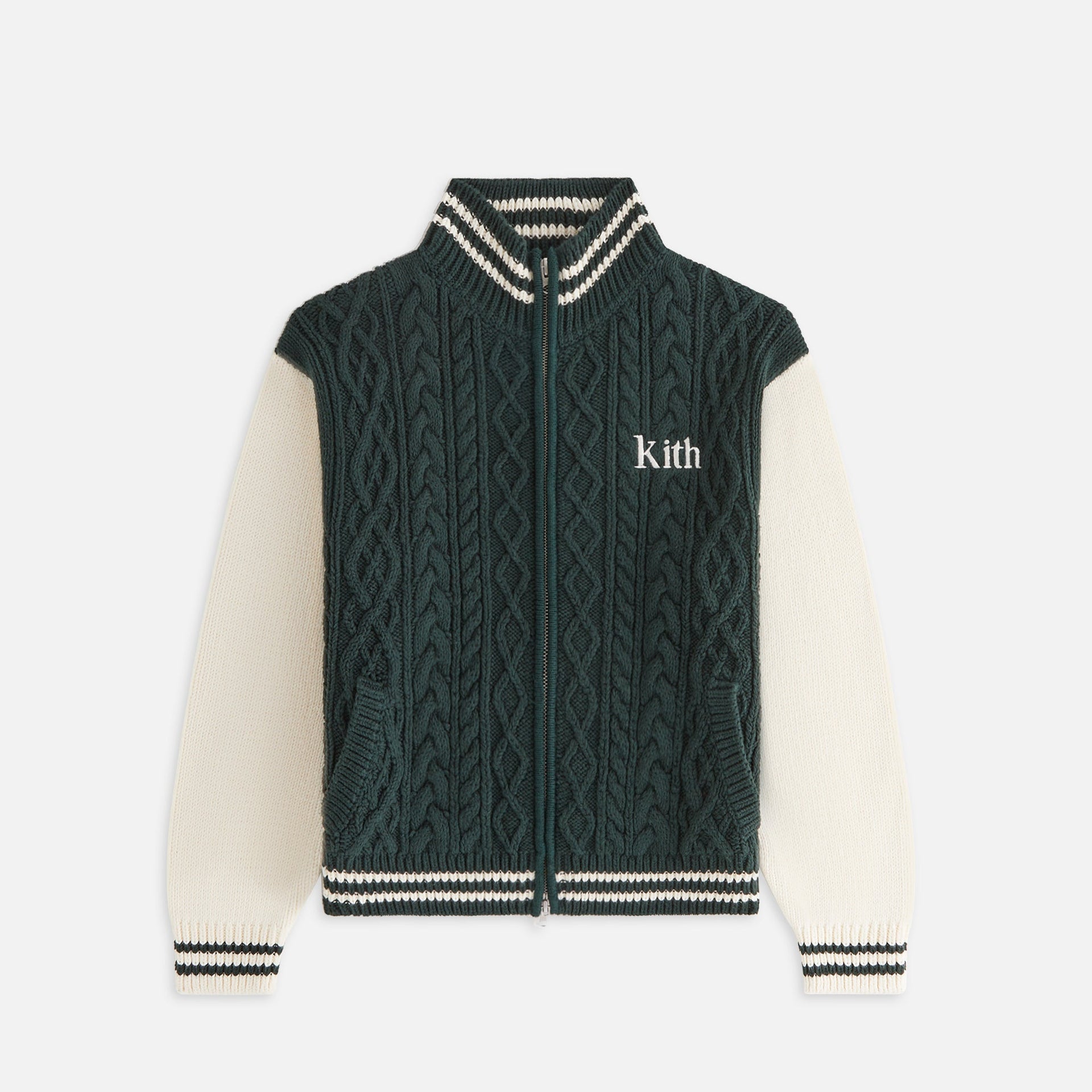 Kith Women Wyler Cable Full Zip Sweater - Stadium