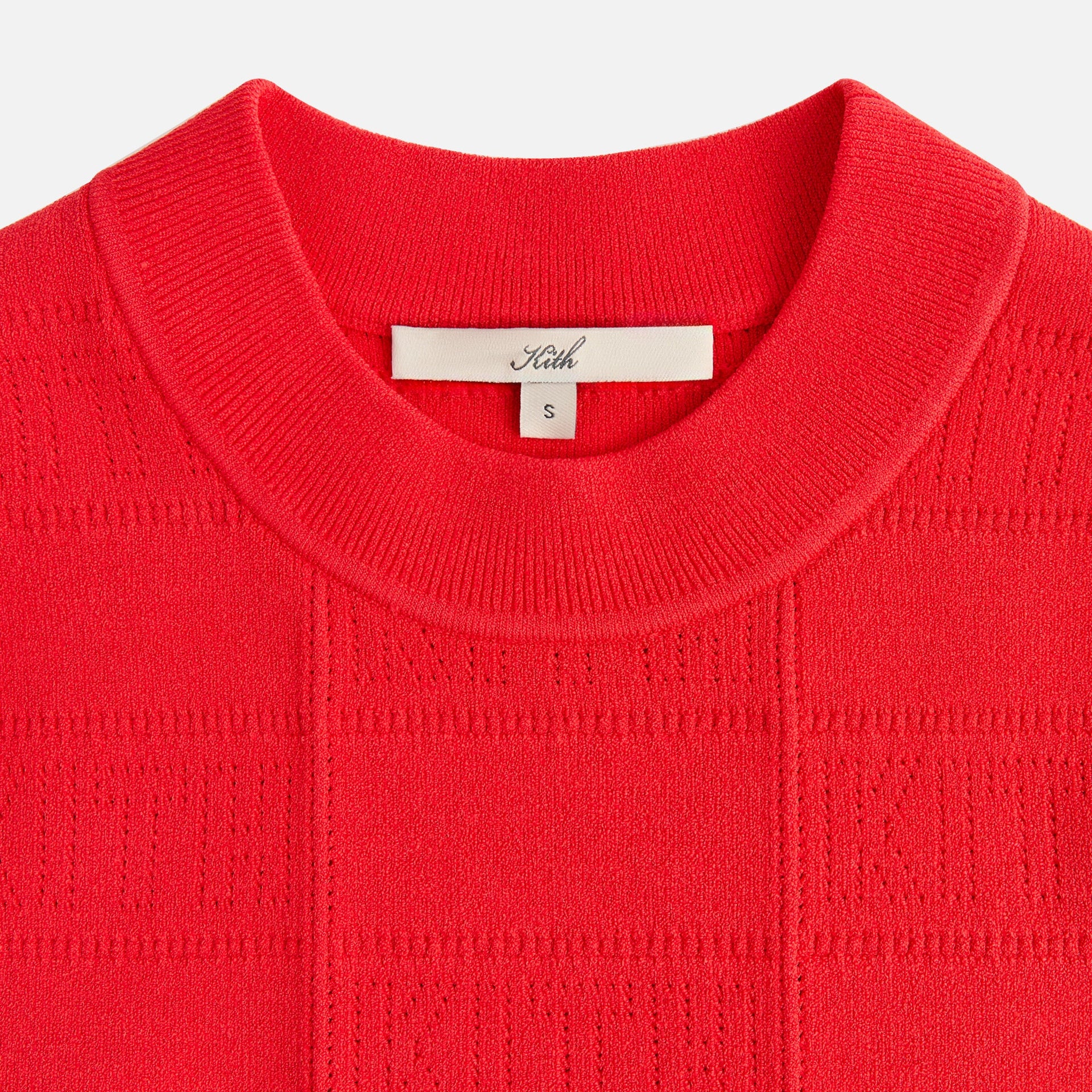 Kith Women Arys Monogram Pointelle Tee - Cinnabar