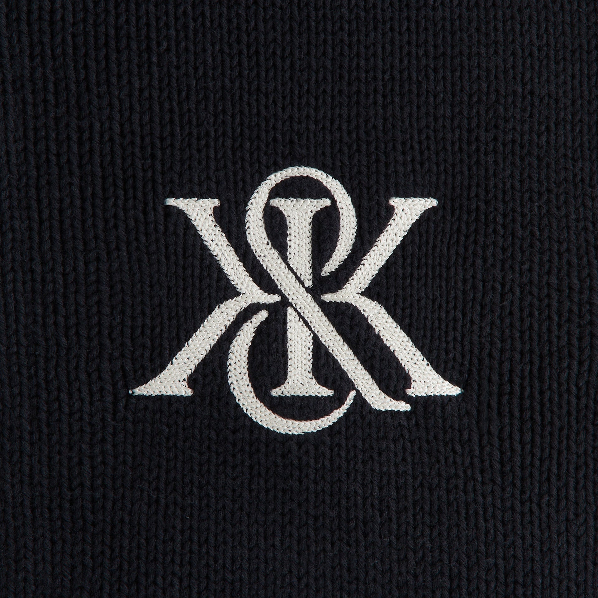 Kith Women Oversized Wyler Full Zip Crest Sweater - Black - PH