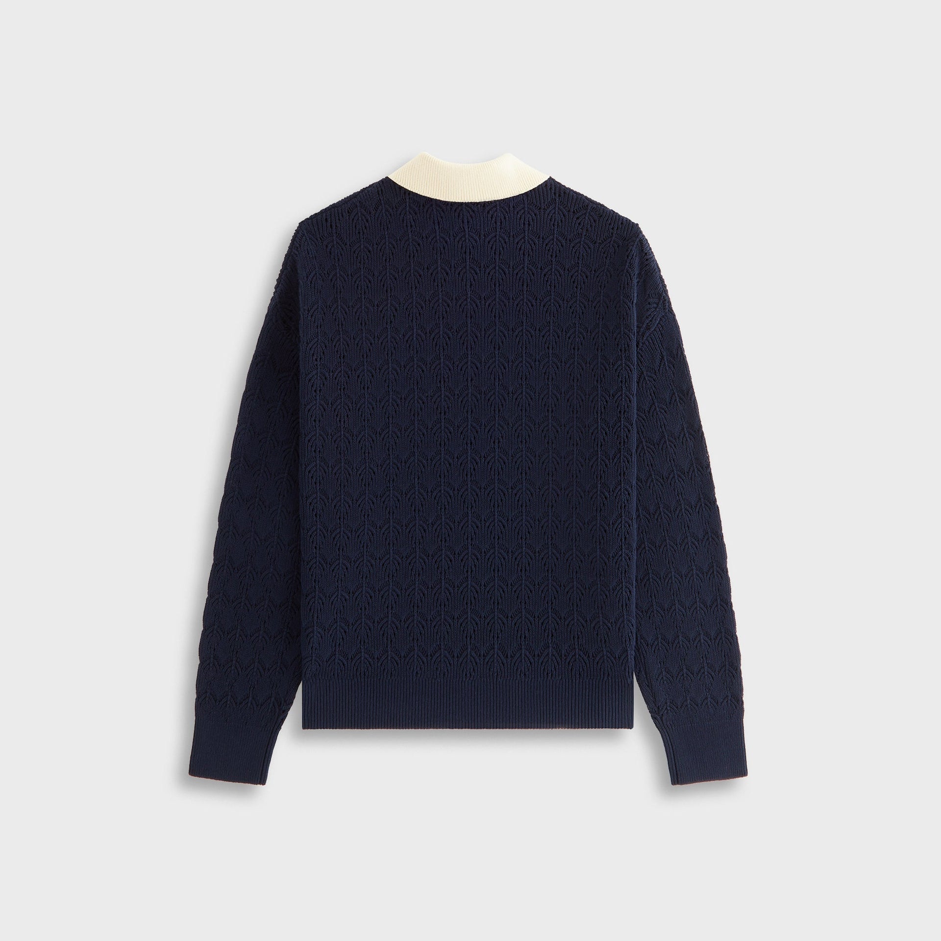 Kith Women Selma Crochet Polo Long Sleeve - Nocturnal - PH
