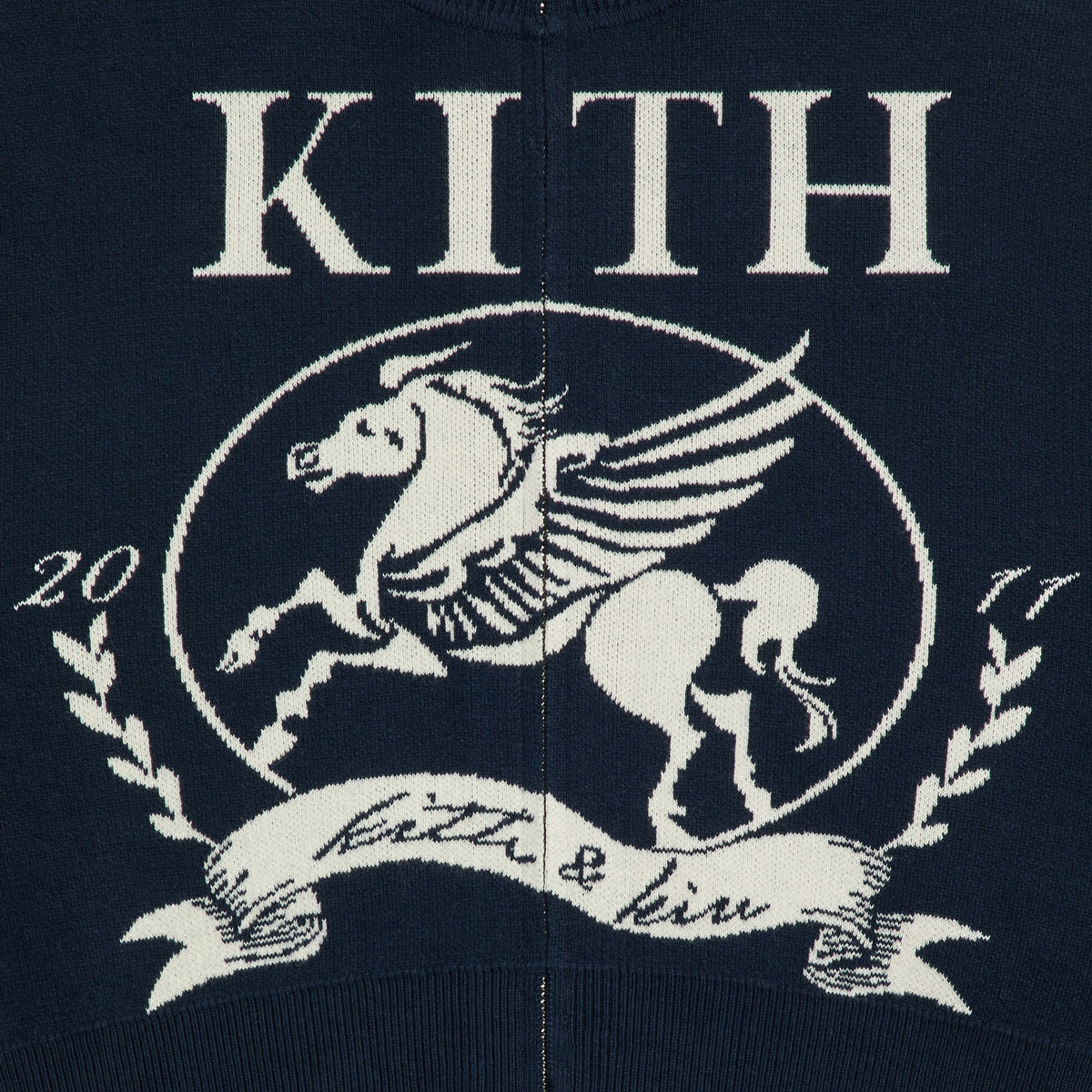 Kith Women Cropped Wyler Full Zip Pegasus Sweater - Placid