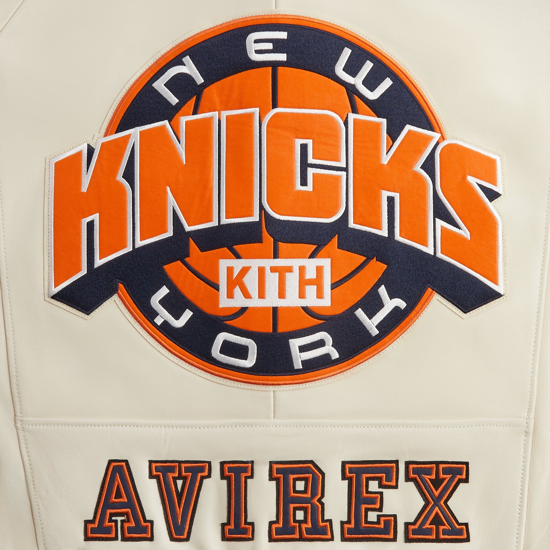 Kith & AVIREX for the New York Knicks Icon Jacket - Sandrift