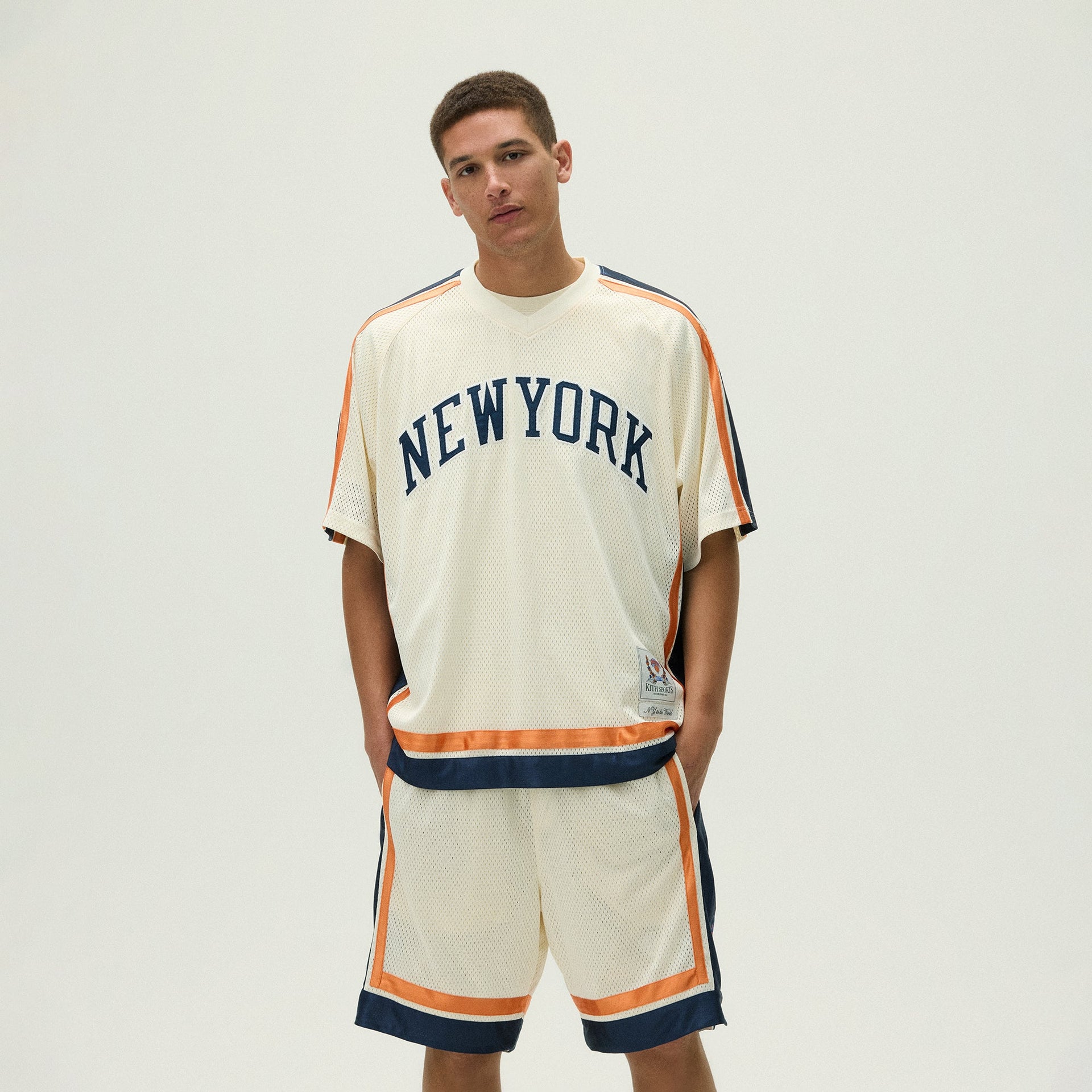 Kith for the New York Knicks Mesh Leon Short - Sandrift