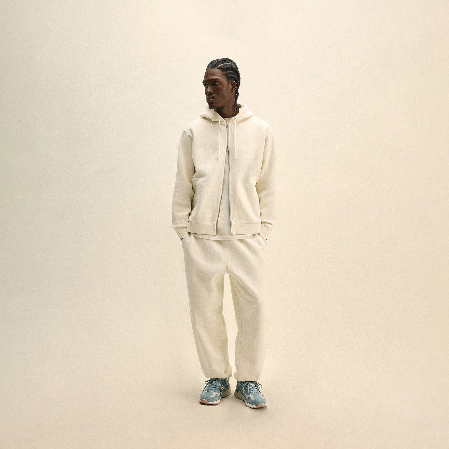 KITH HOODIE MEN WHITE ASPARAGUS