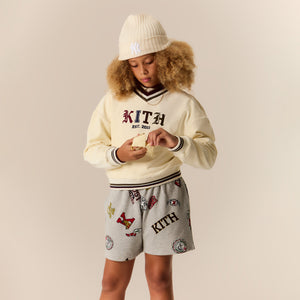 Kith Kids Printed Liam Short - Light Heather Grey