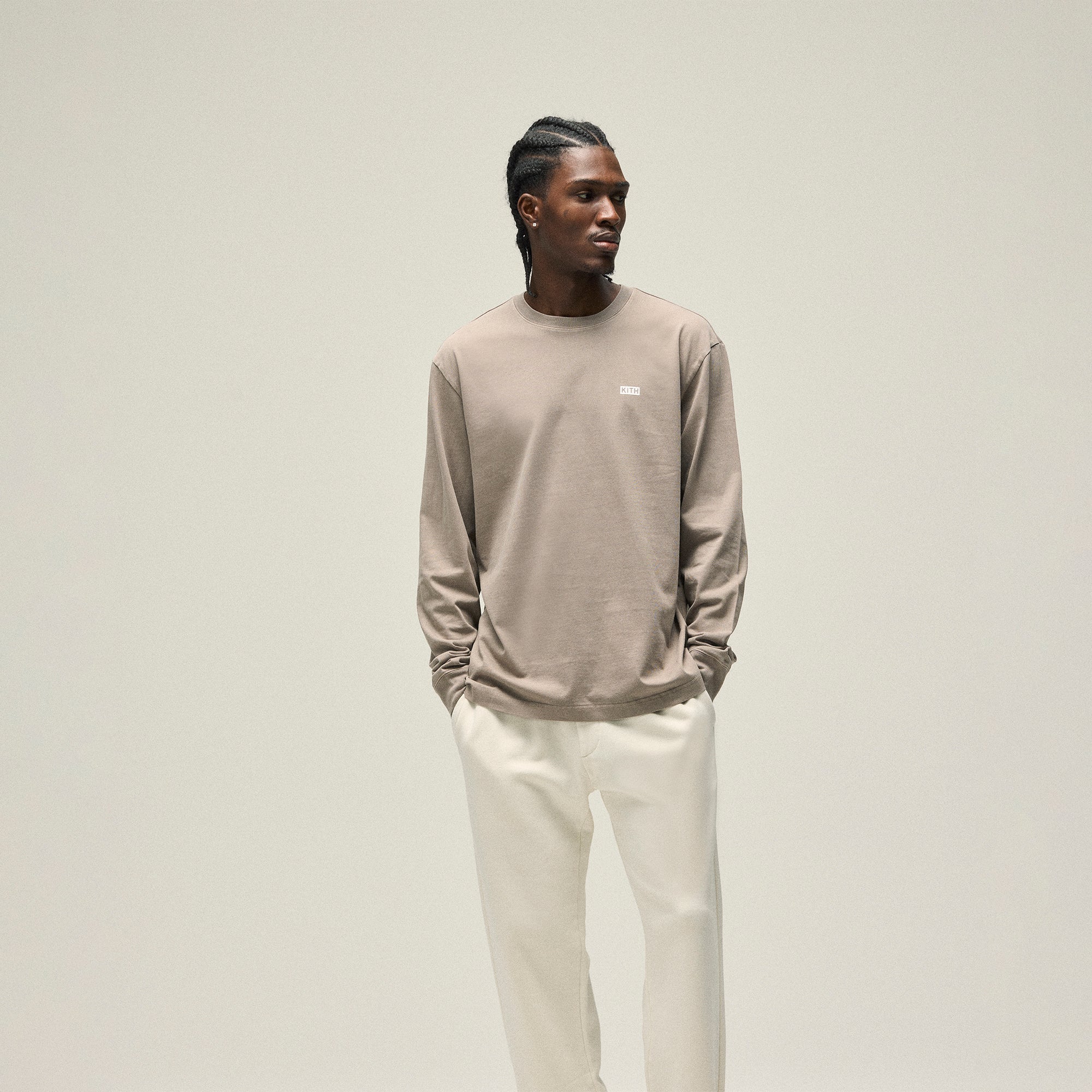 Kith Long Sleeve LAX Tee - Quicksand – Kith Canada