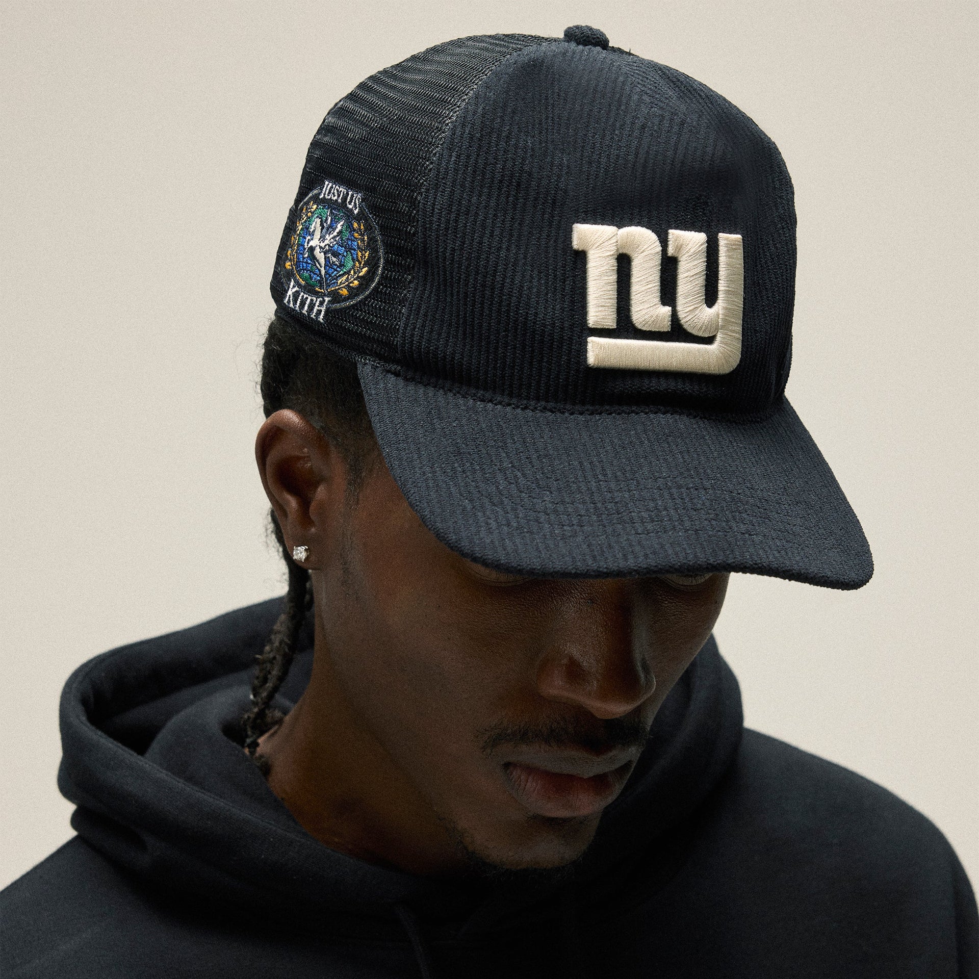 Kith & '47 for the New York Giants Corduroy Trucker Hat - Black