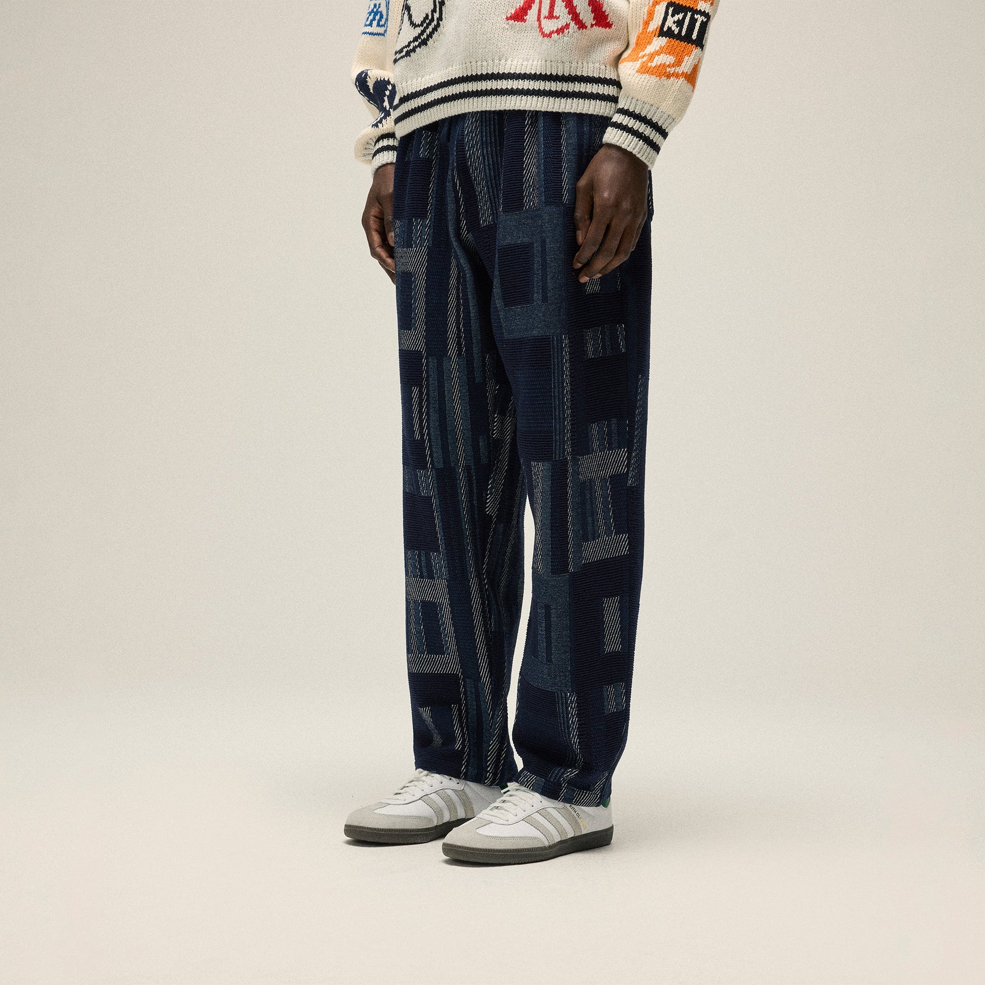 Kith Geometric Knit Elmhurst Pant - Nocturnal