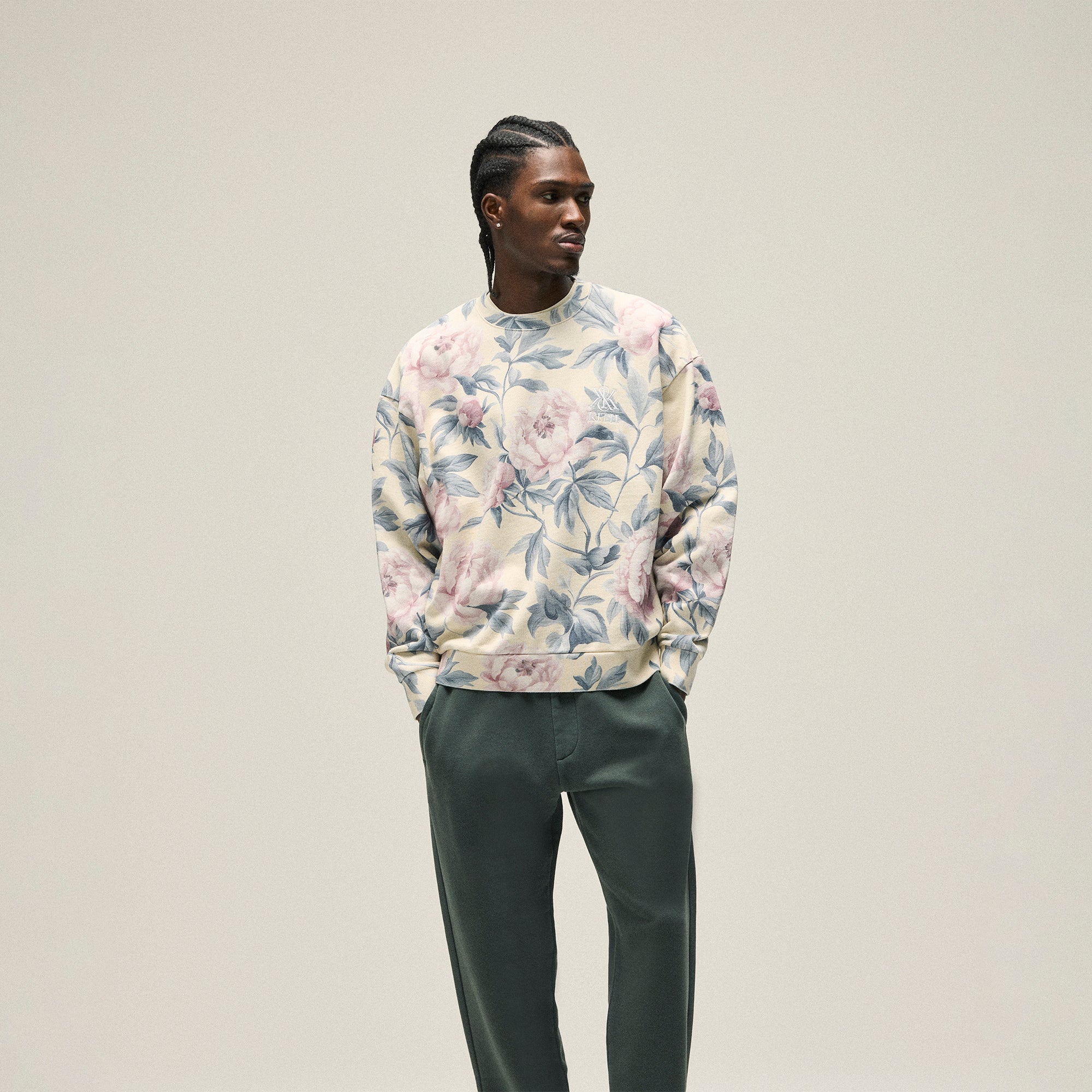 ■KITH■Kith Peony Nelson Crewneck Kith Peony Nelson Crewneck - Sandrift – Kith Canada