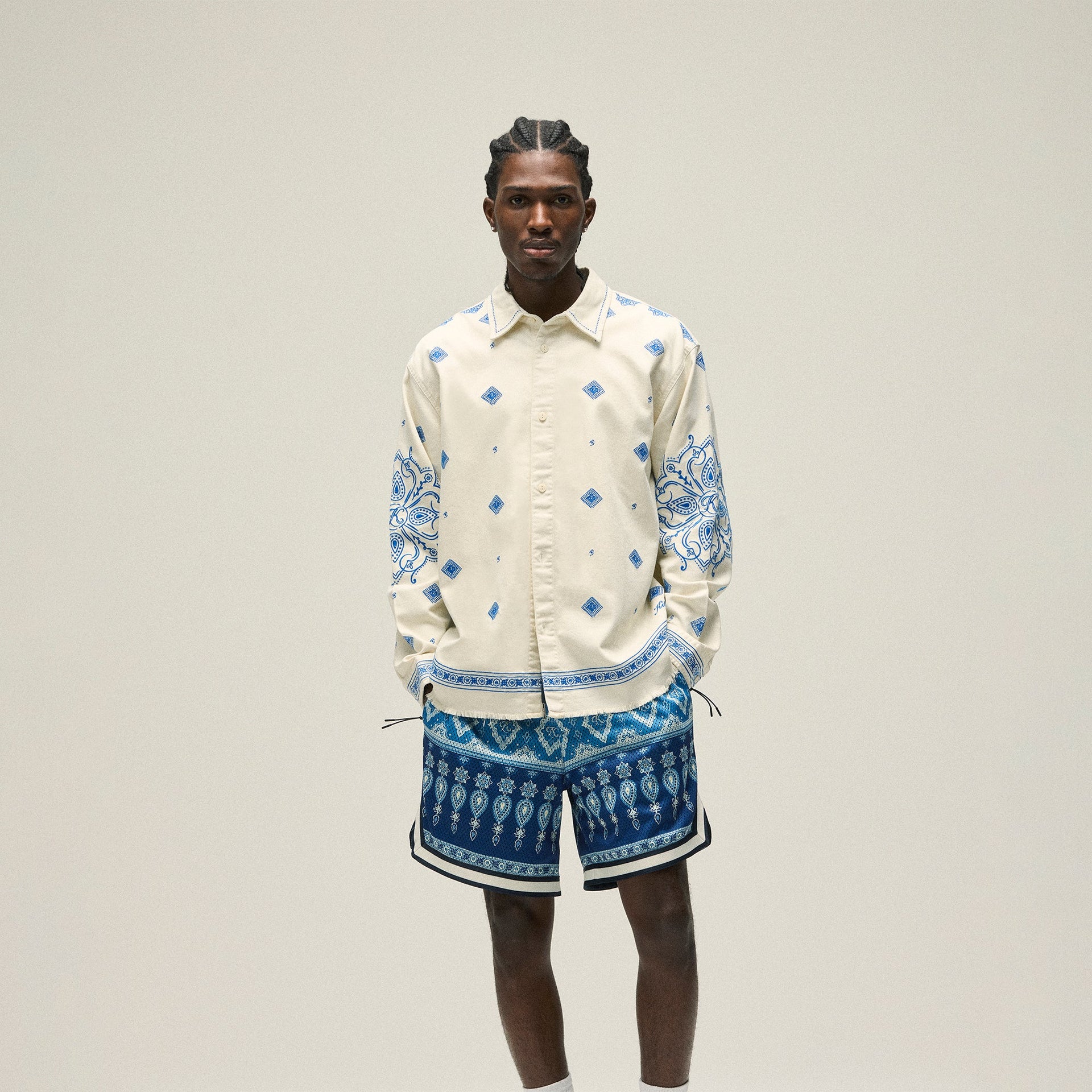 Kith Raw Hem Denim Apollo Shirt - Lake