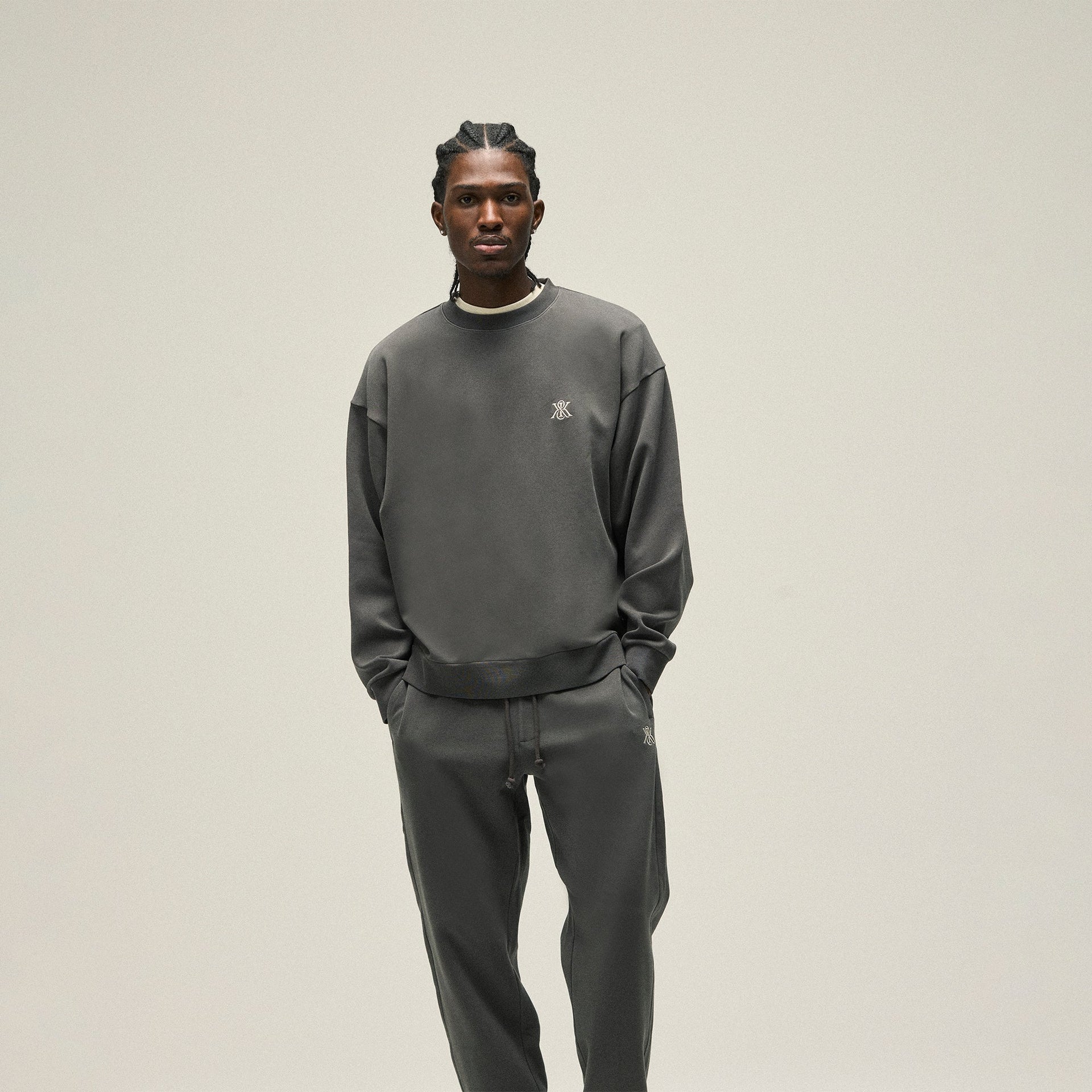 Kith Compact Knit Nelson Crewneck - Somber