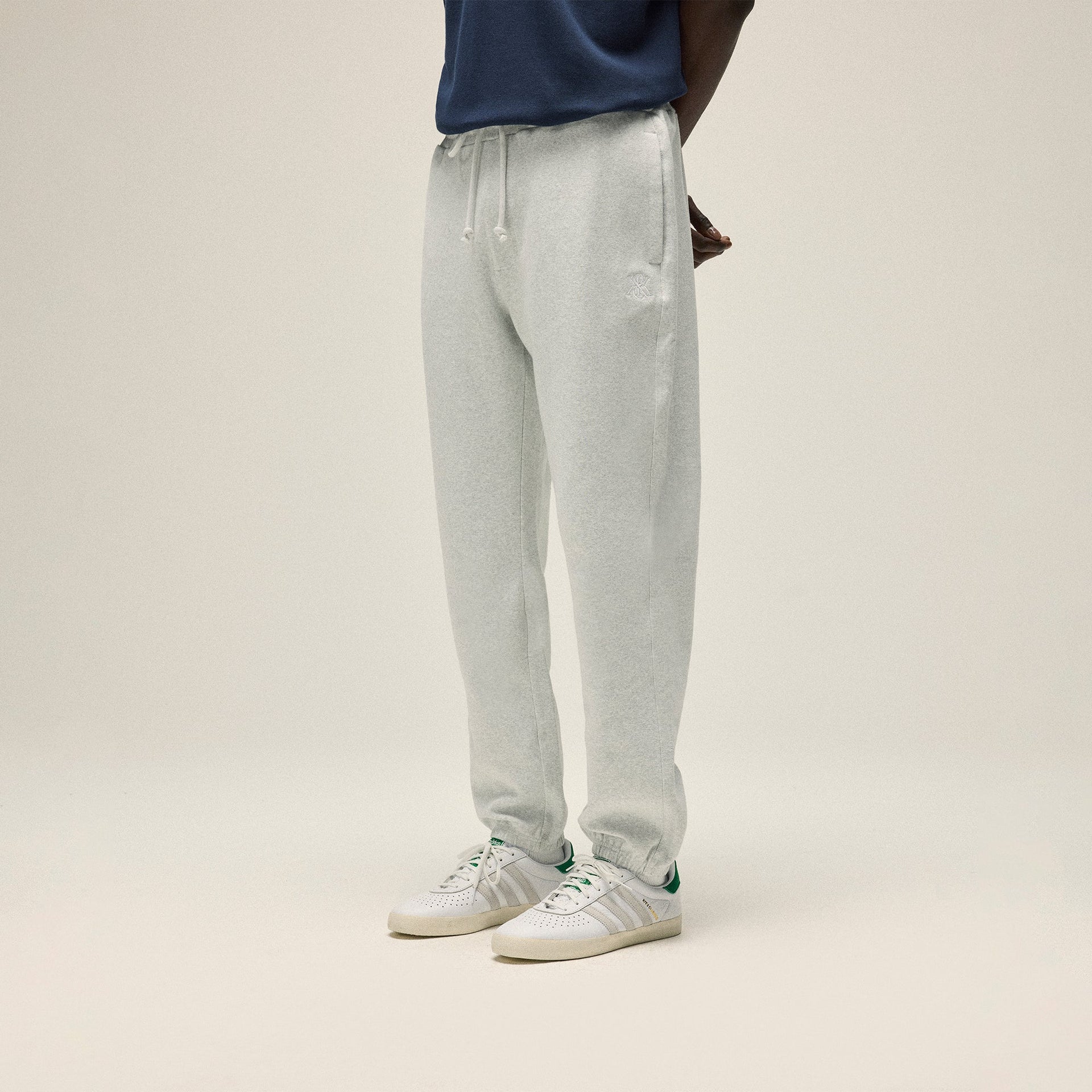 Kith Compact Knit Williams I Sweatpant - Light Heather Grey