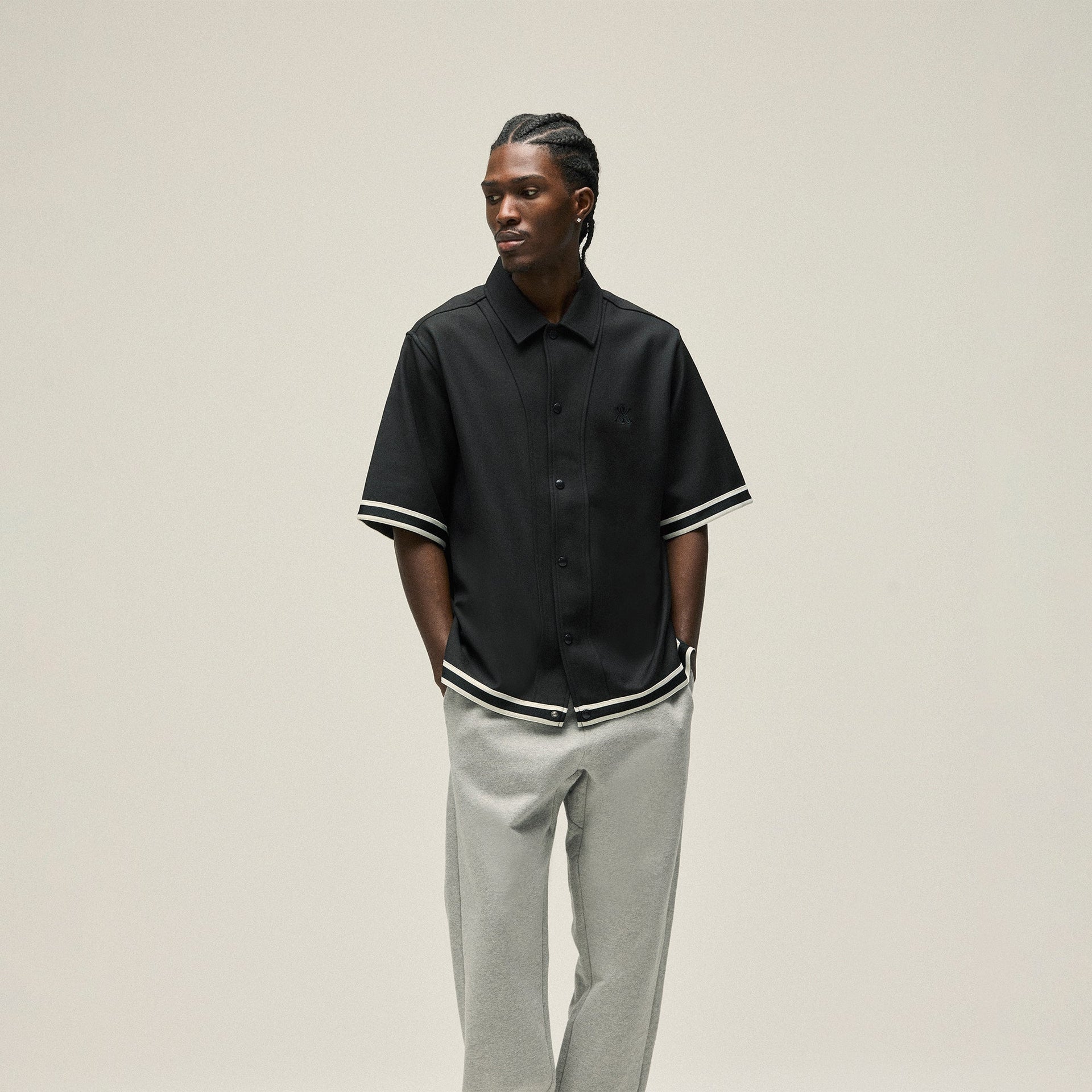 Kith Double Weave Woodpoint Shirt - Black