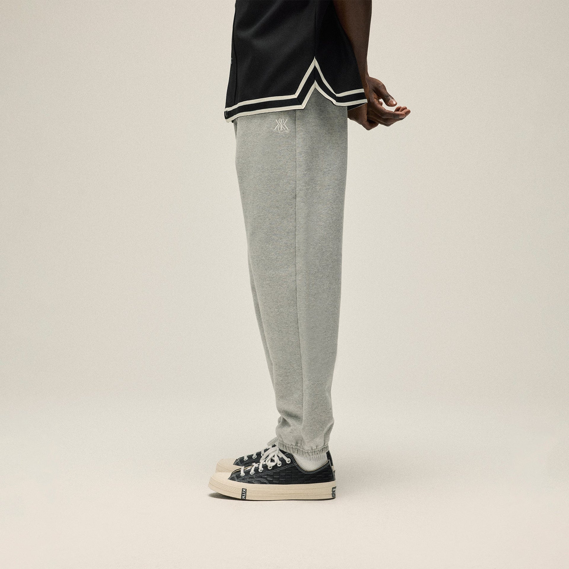 Kith Suede Fleece Nelson Sweatpant - Medium Heather Grey