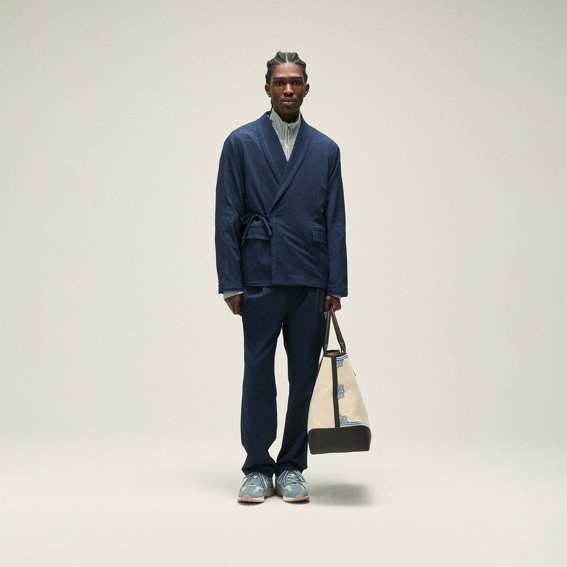 &Kin Kylan Pleater Trouser - Nocturnal