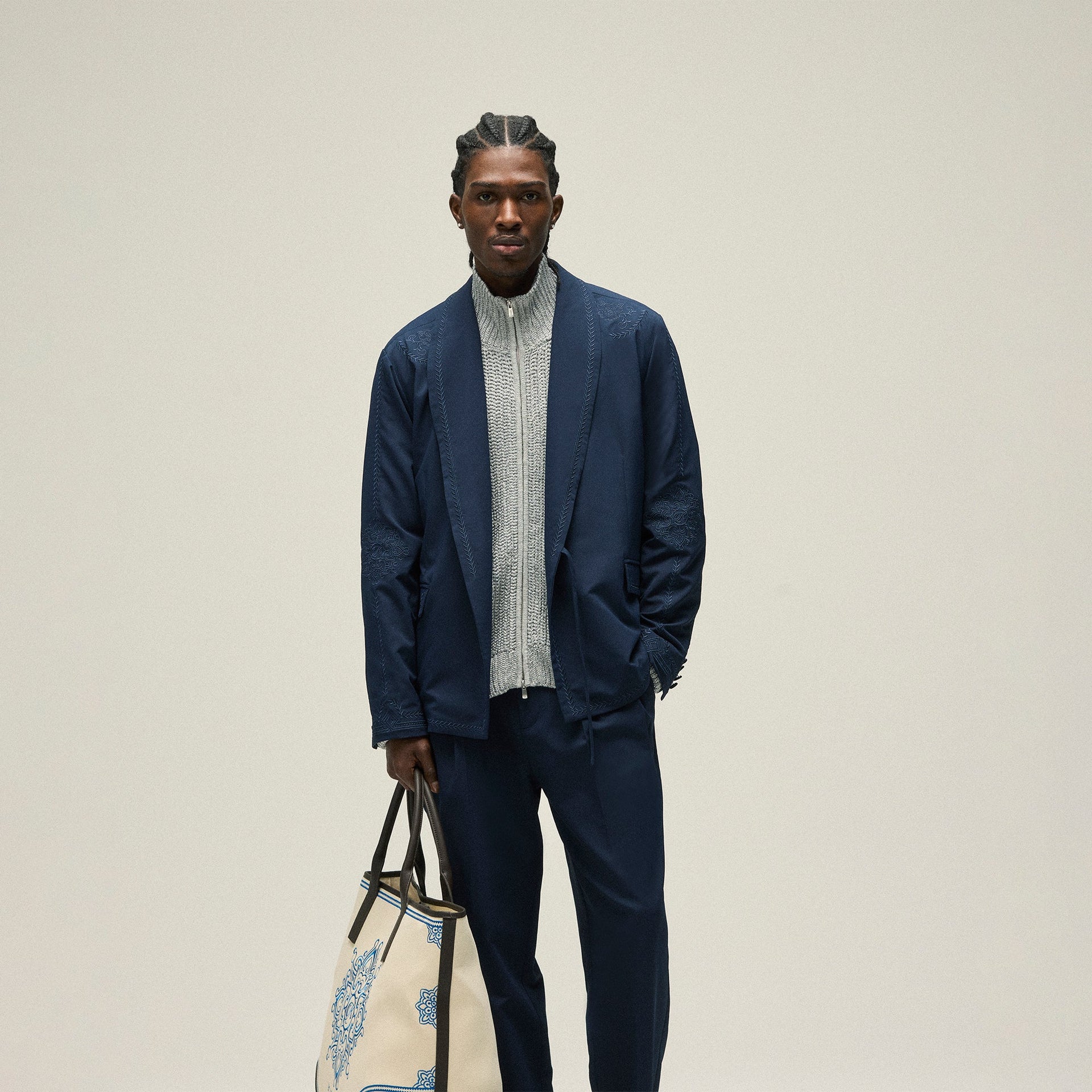 &Kin Kylan Pleater Trouser - Nocturnal