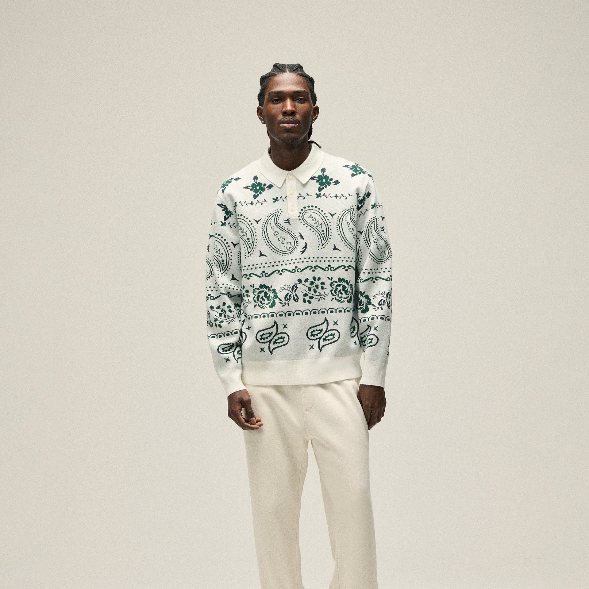 Kith Harmon Rugby Sweater - Sandrift