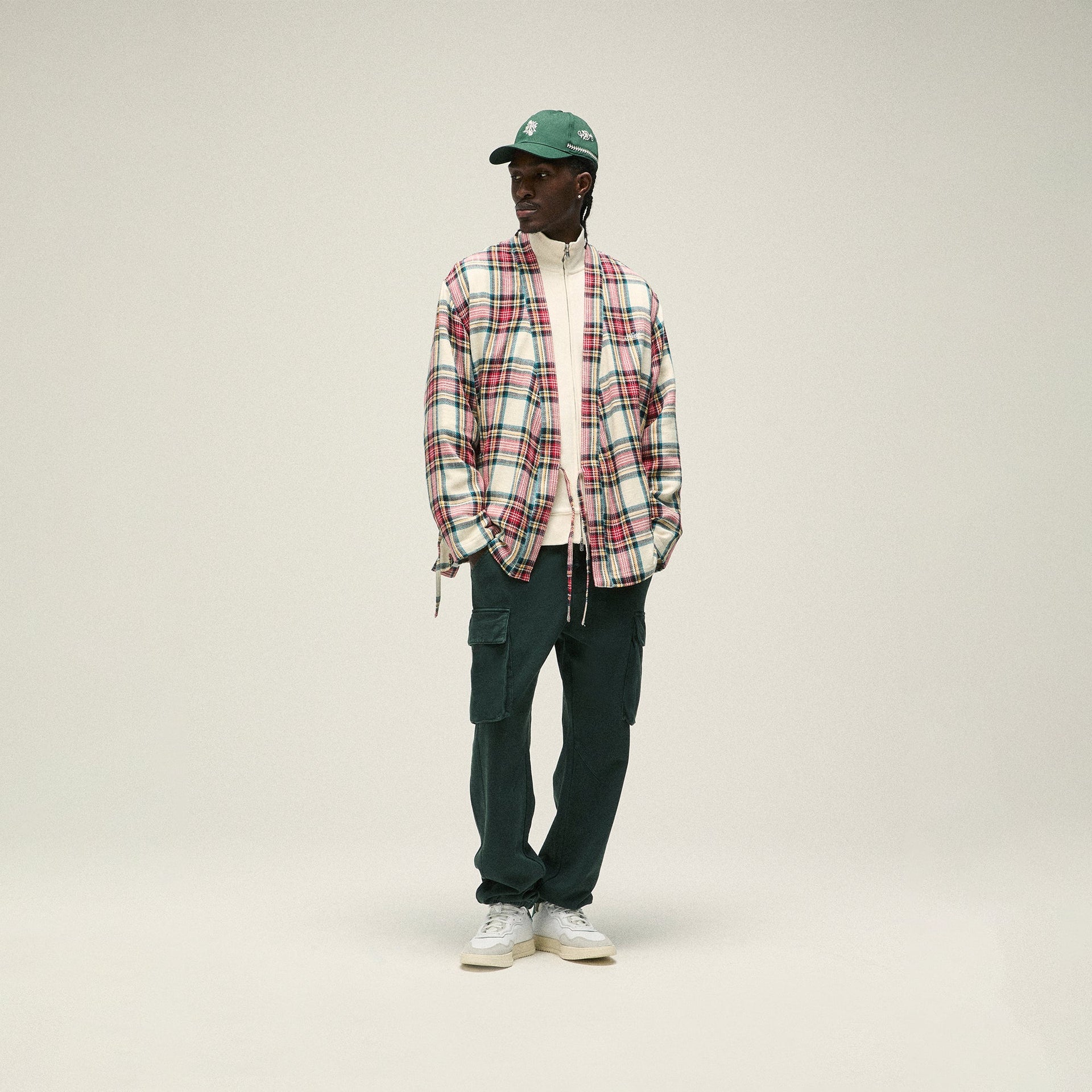 Kith Plaid Karter Long Sleeve Gi - Fame