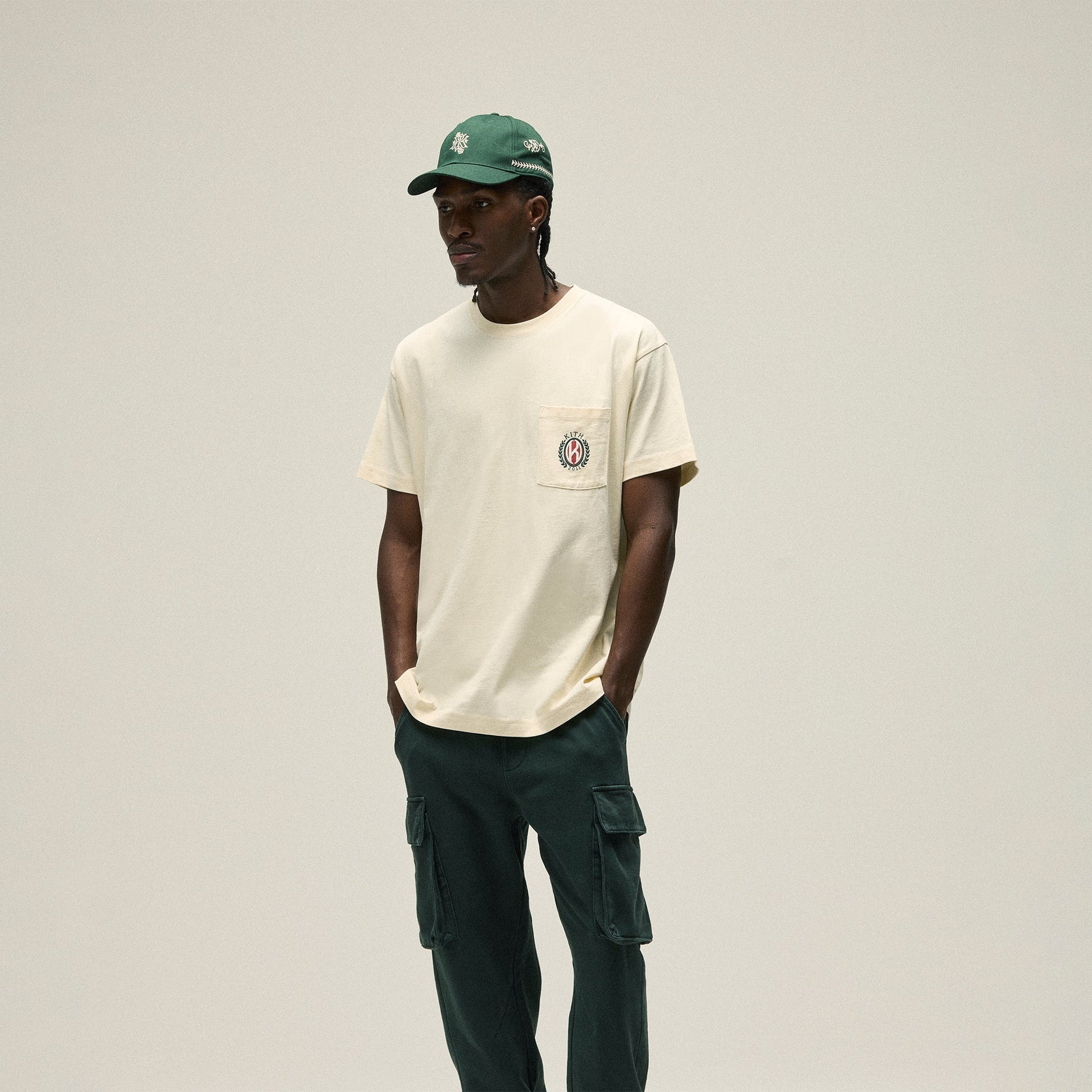 Kith K Shield Pocket Tee - Sandrift