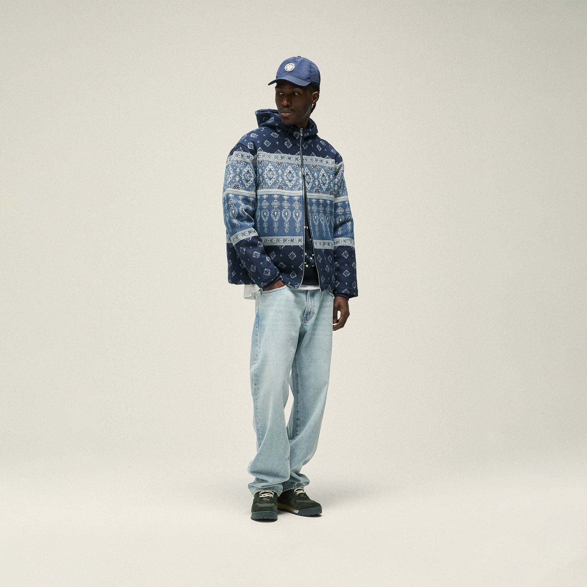 &Kin Branden Tapestry Full Zip Hoodie - Nocturnal