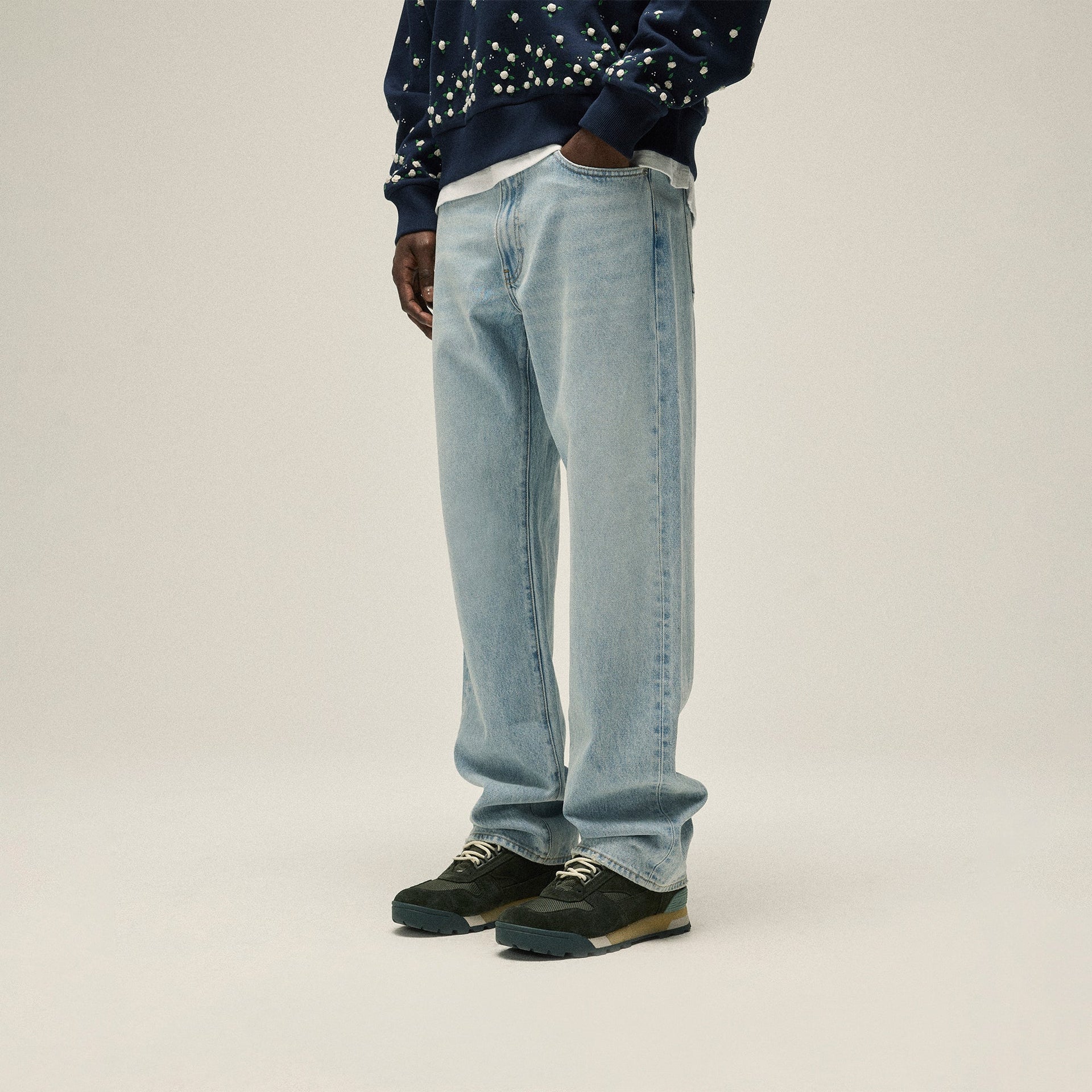 Kith Floral Ombre Nelson Collared Pullover - Nocturnal