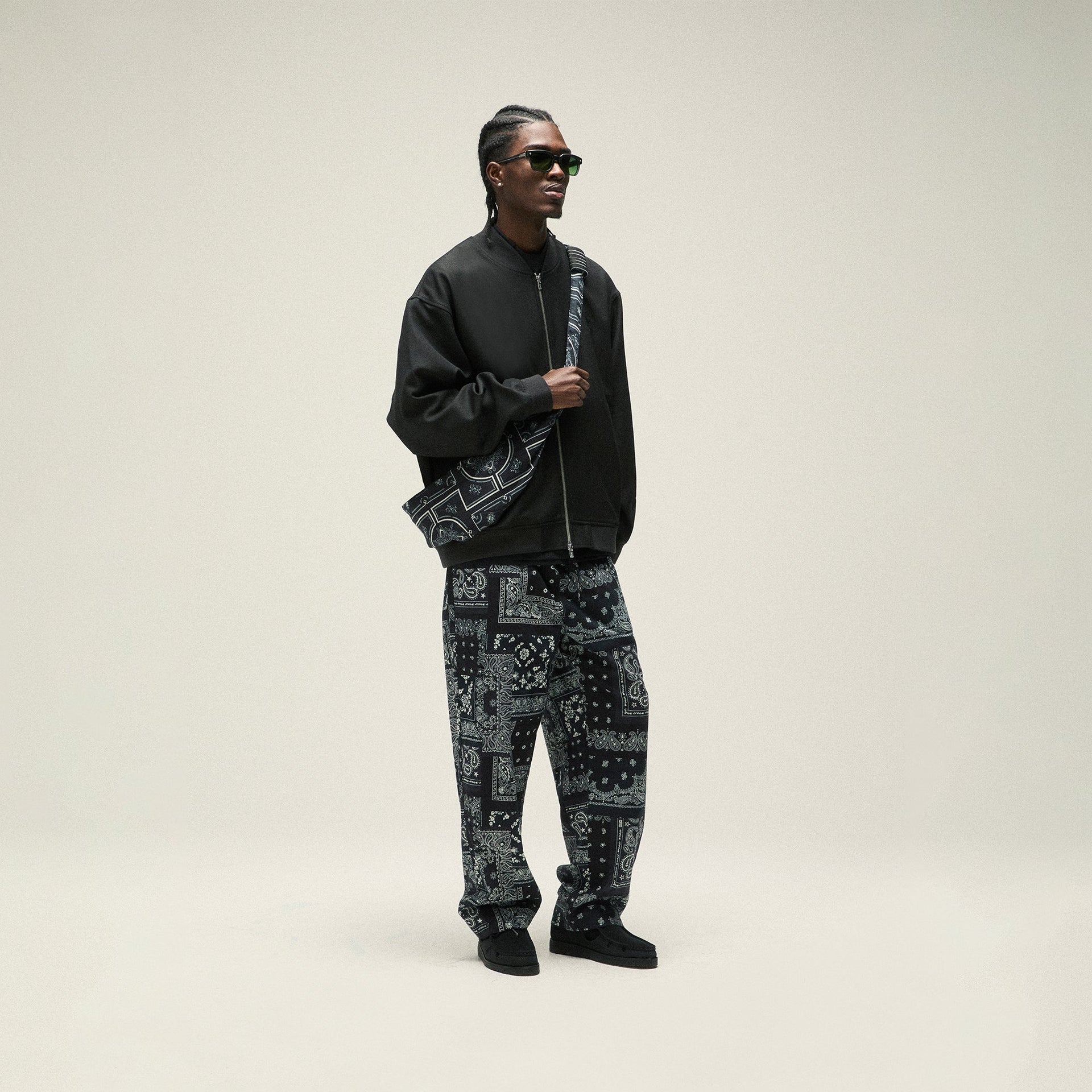 Kith Double Weave Avery Bomber Jacket - Black
