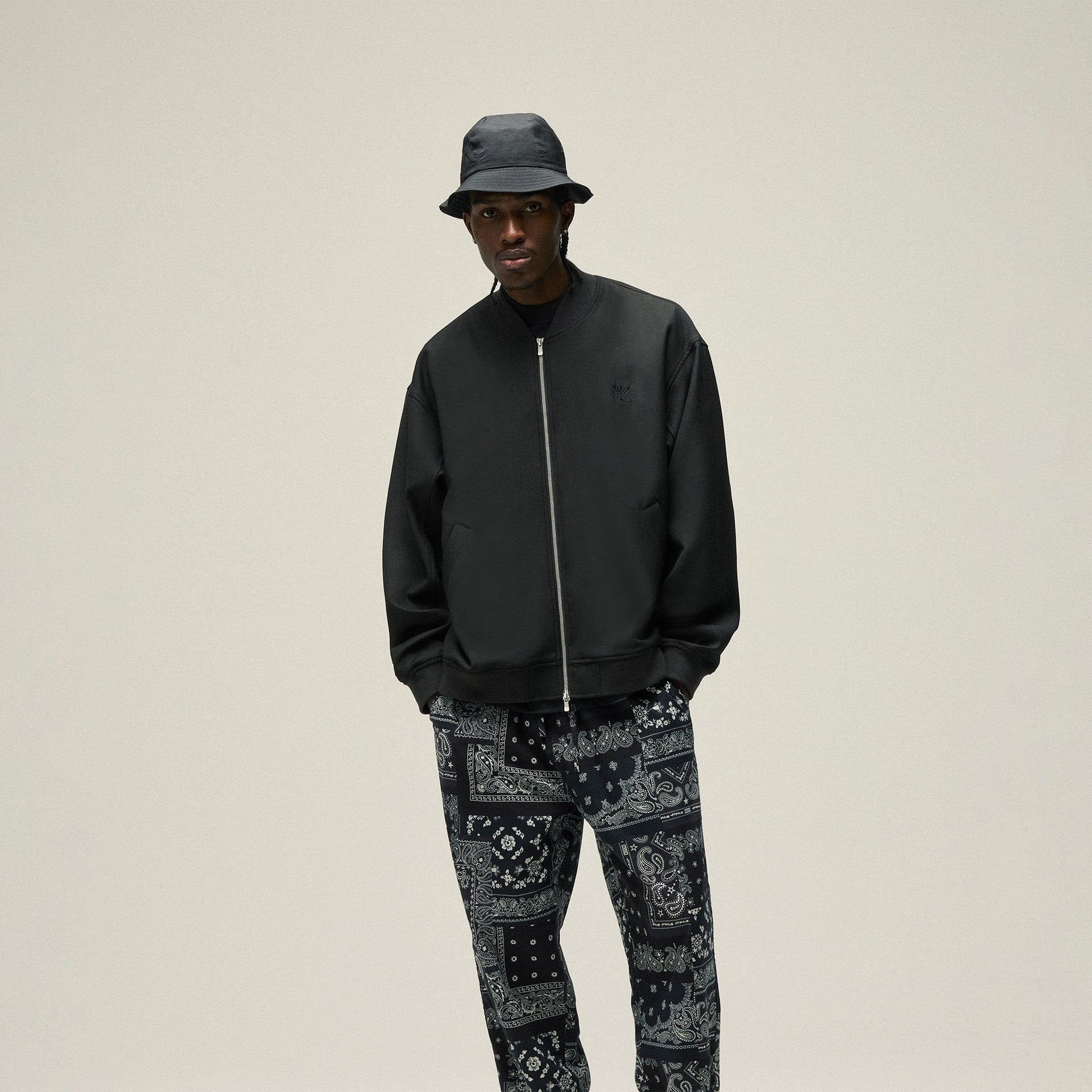 Kith Double Weave Avery Bomber Jacket - Black