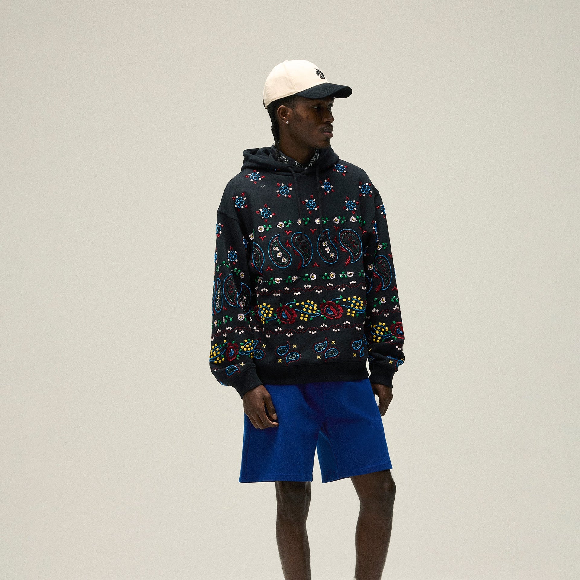 &Kin Paisley Floral Williams III Hoodie - Black