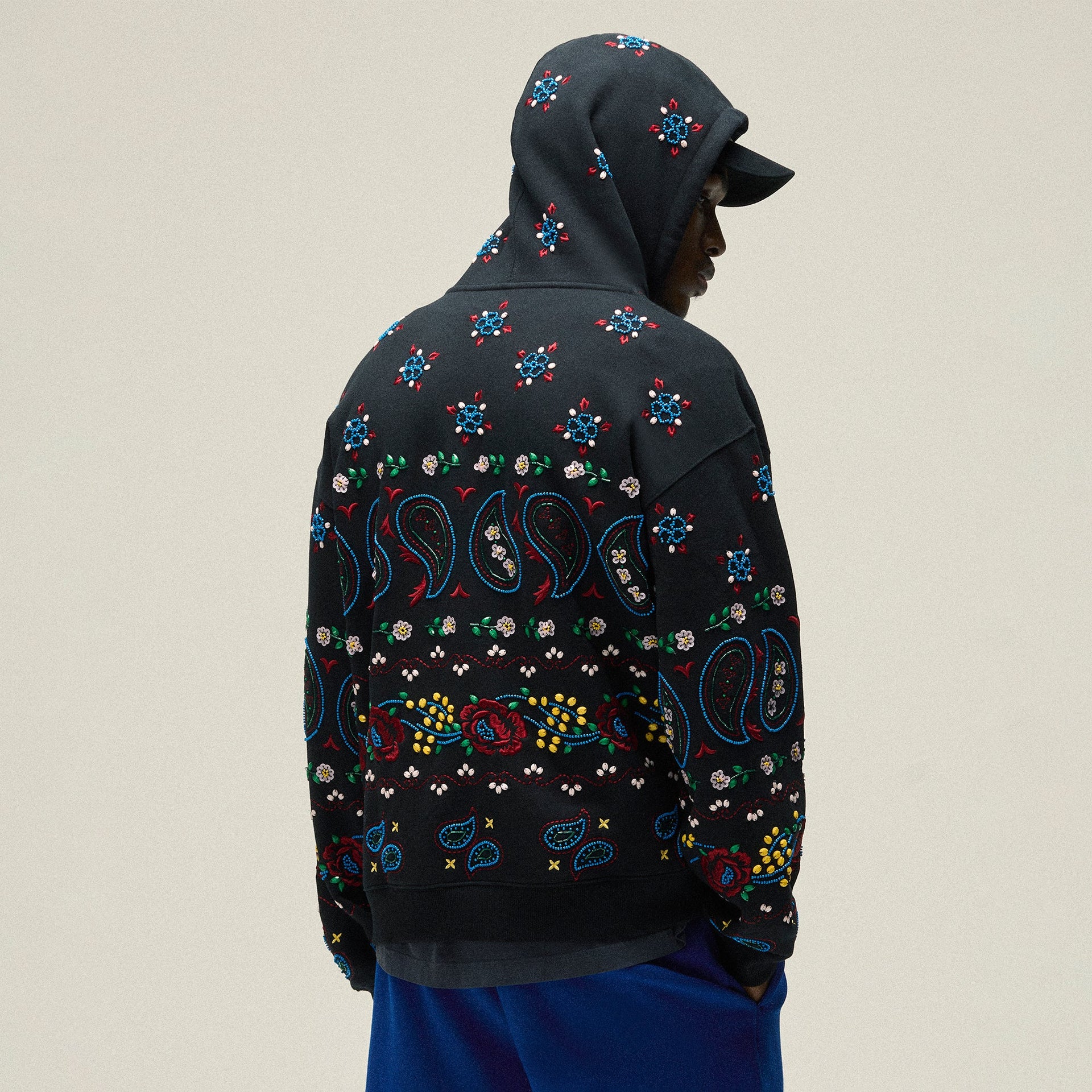 &Kin Paisley Floral Williams III Hoodie - Black