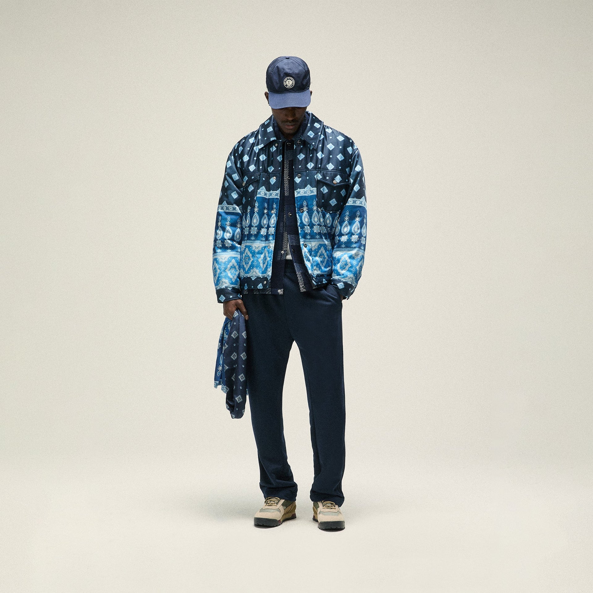 Kith Puffed Jase Satin Trucker Jacket - Nocturnal