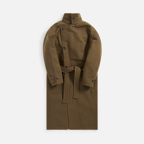 Lemaire Wrap Coat - Dark Squirrel