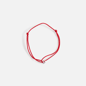 Le Gramme 1g Entrelacs Cord Bracelet Slick Polished - Red / Sterling Silver