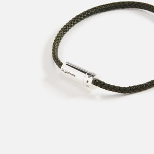 Le Gramme 7G Polished Nato Cable Bracelet - Khaki