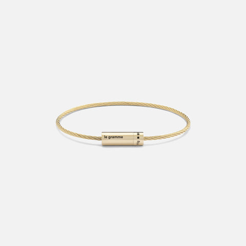 Le Gramme 11g Polished Cable Bracelet - Yellow Gold