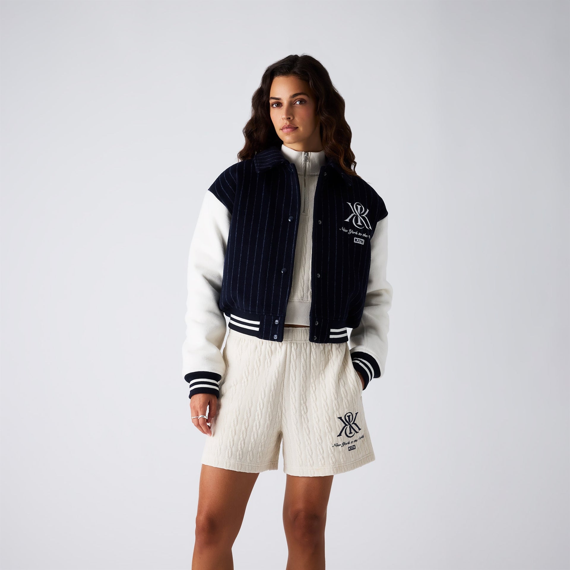 Kith Women Campbell Crest Wool Jacket - Nocturnal