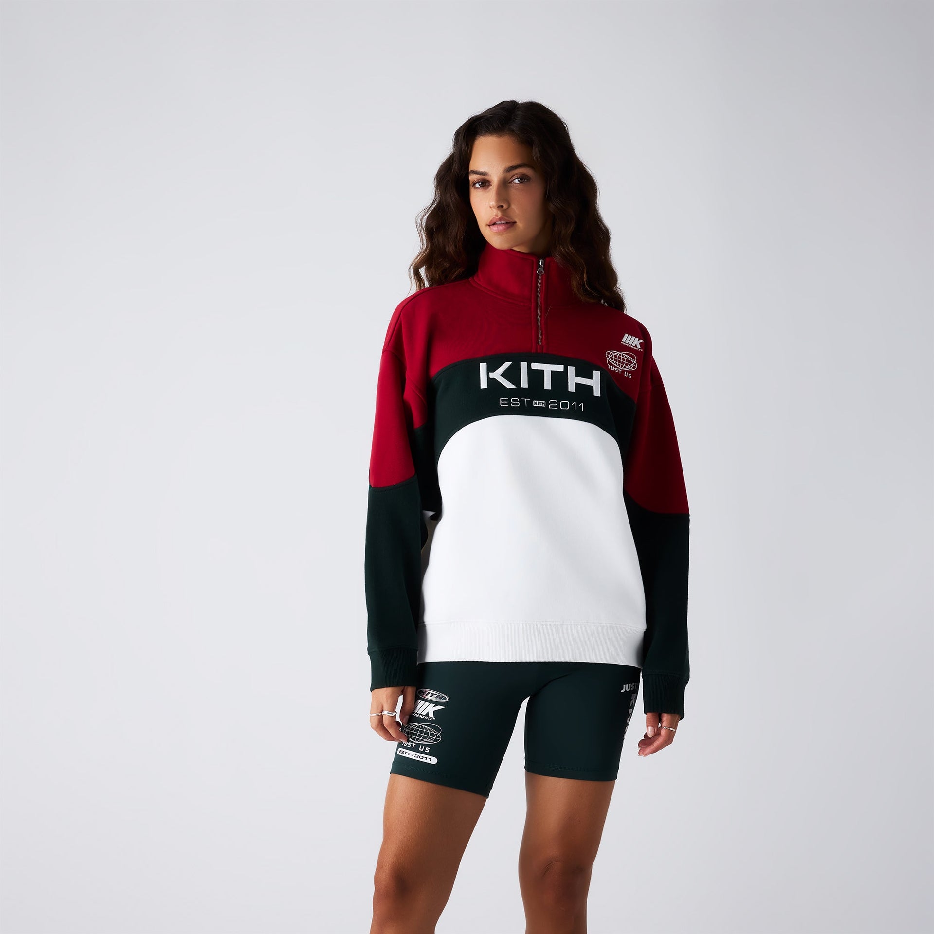 Kith Women Hunter III Panelled Quarter Zip - White