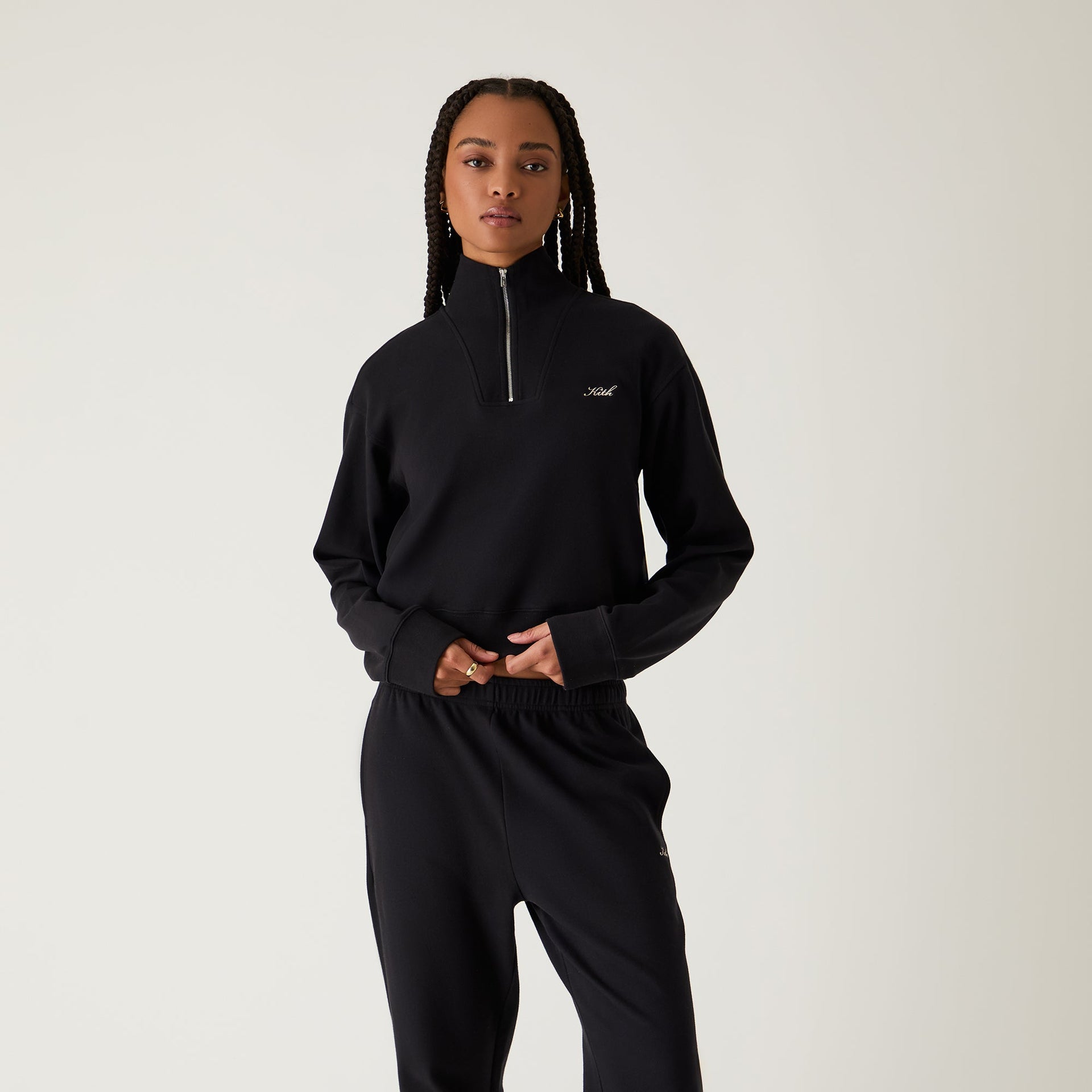 Kith Women Ryder Quarter Zip - Black