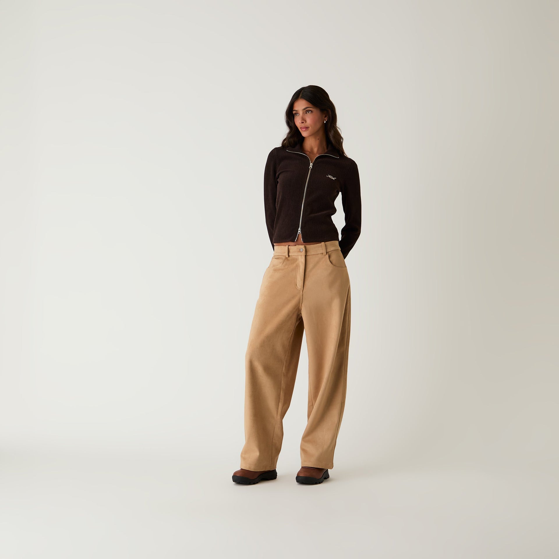 Kith Women Miren Microsuede Five Pocket Pant - Birch