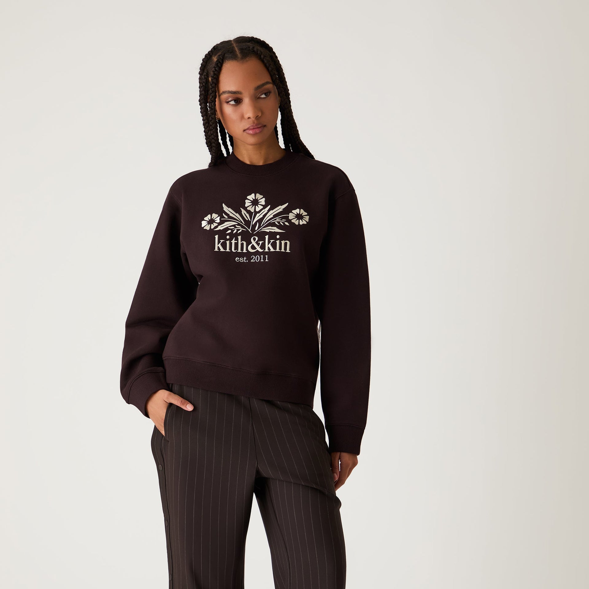 Kith Women Ashwin Kith & Kin Bellflower Crewneck - Incognito