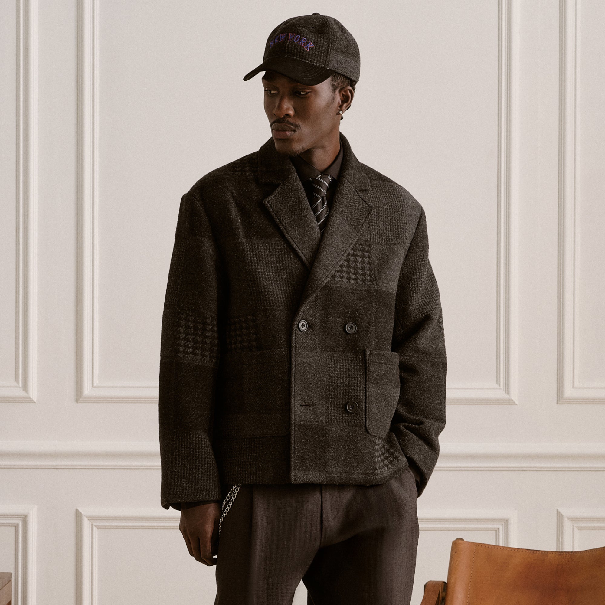 Kith Big Letter New York Wyona Full Zip Sweater - Nocturnal