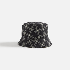 Marni Check Wool Flannel Bucket Hat - Black