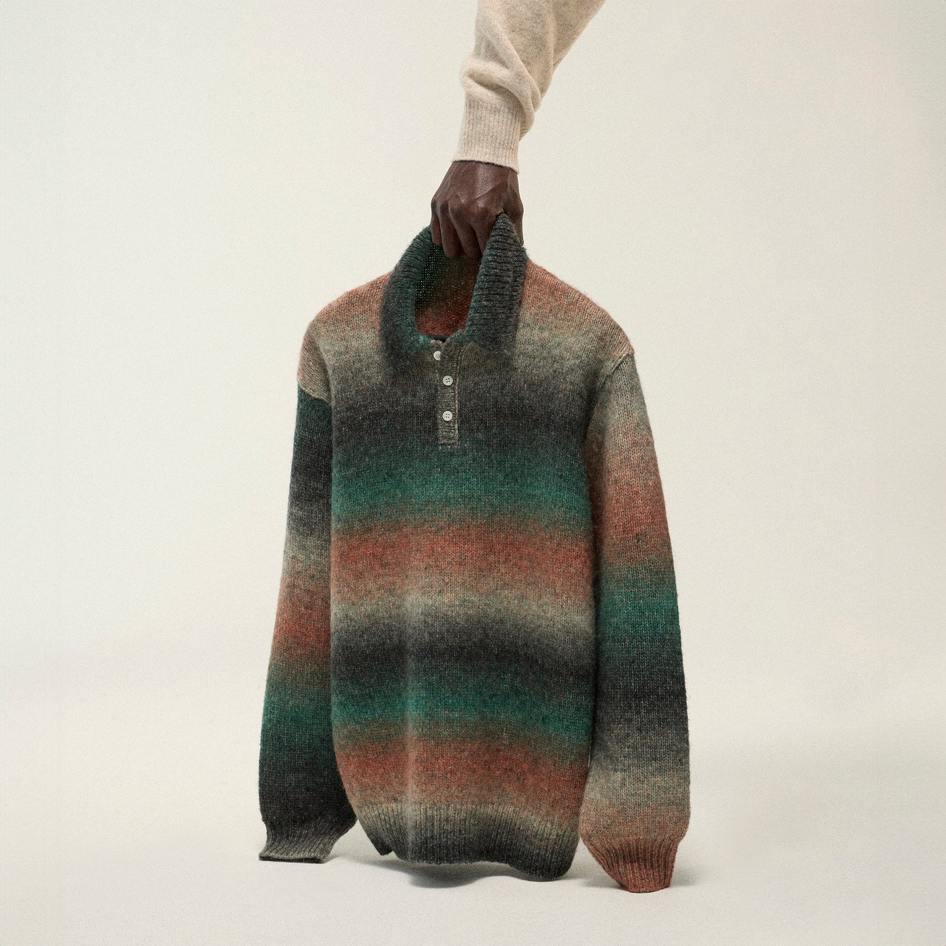 Kith Gradient Harmon Rugby Pullover Sweater - Theory