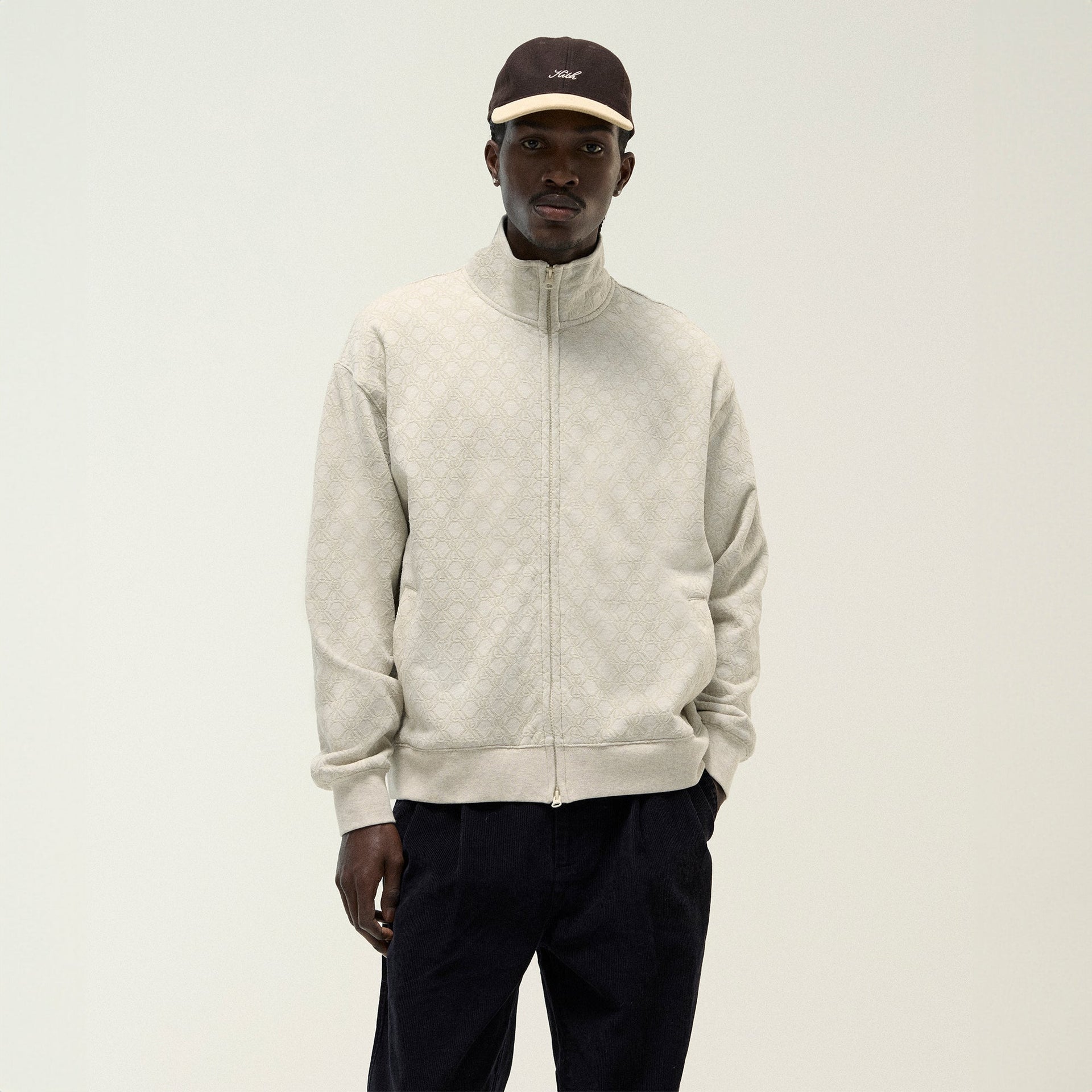 Kith Bonded Fleece Wyona Full Zip - Light Heather Grey