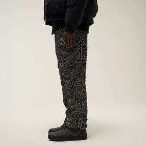 Kith Oversized Herringbone Bristol Cargo Pant - Black