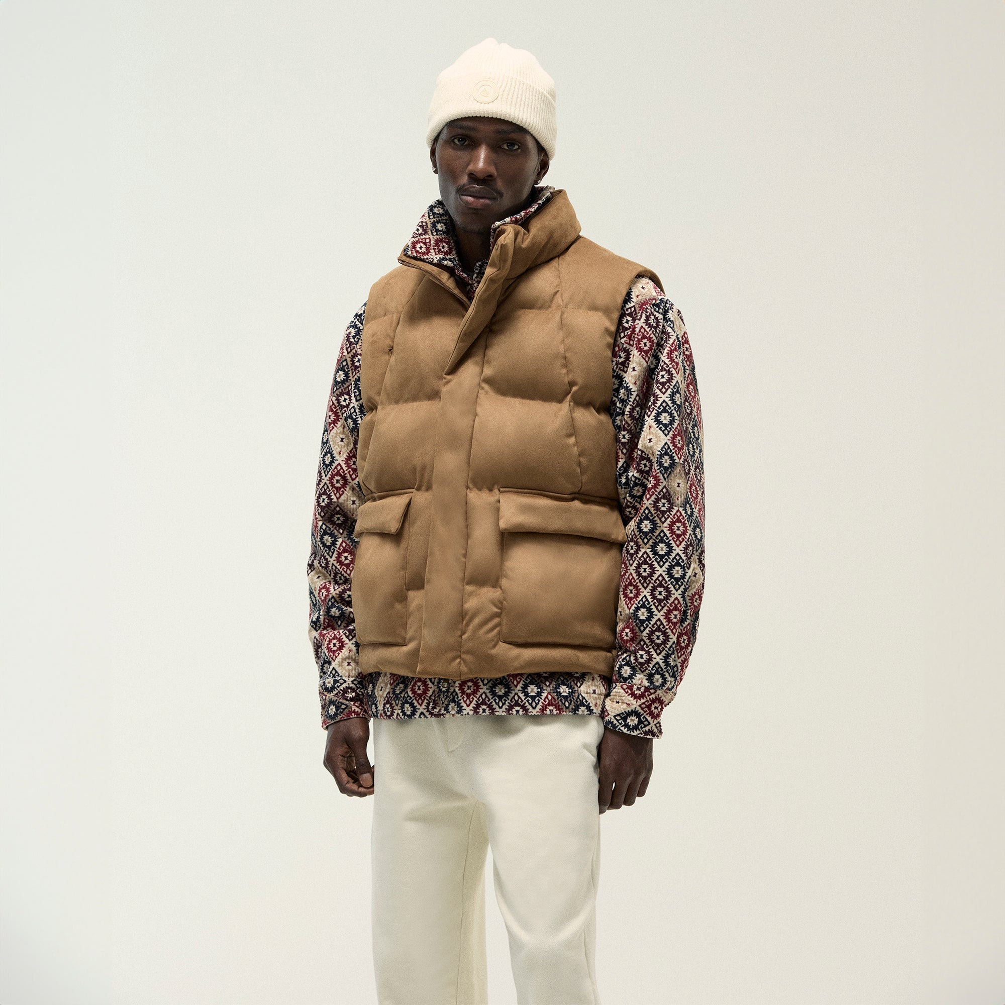 Kith Bonded Microsuede Midi Vest - Mesa – Kith Canada Kith Bonded Microsuede Midi Vest - Mesa – Kith Canada