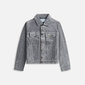 Casablanca Peach Denim Jacket - Aqua Blue