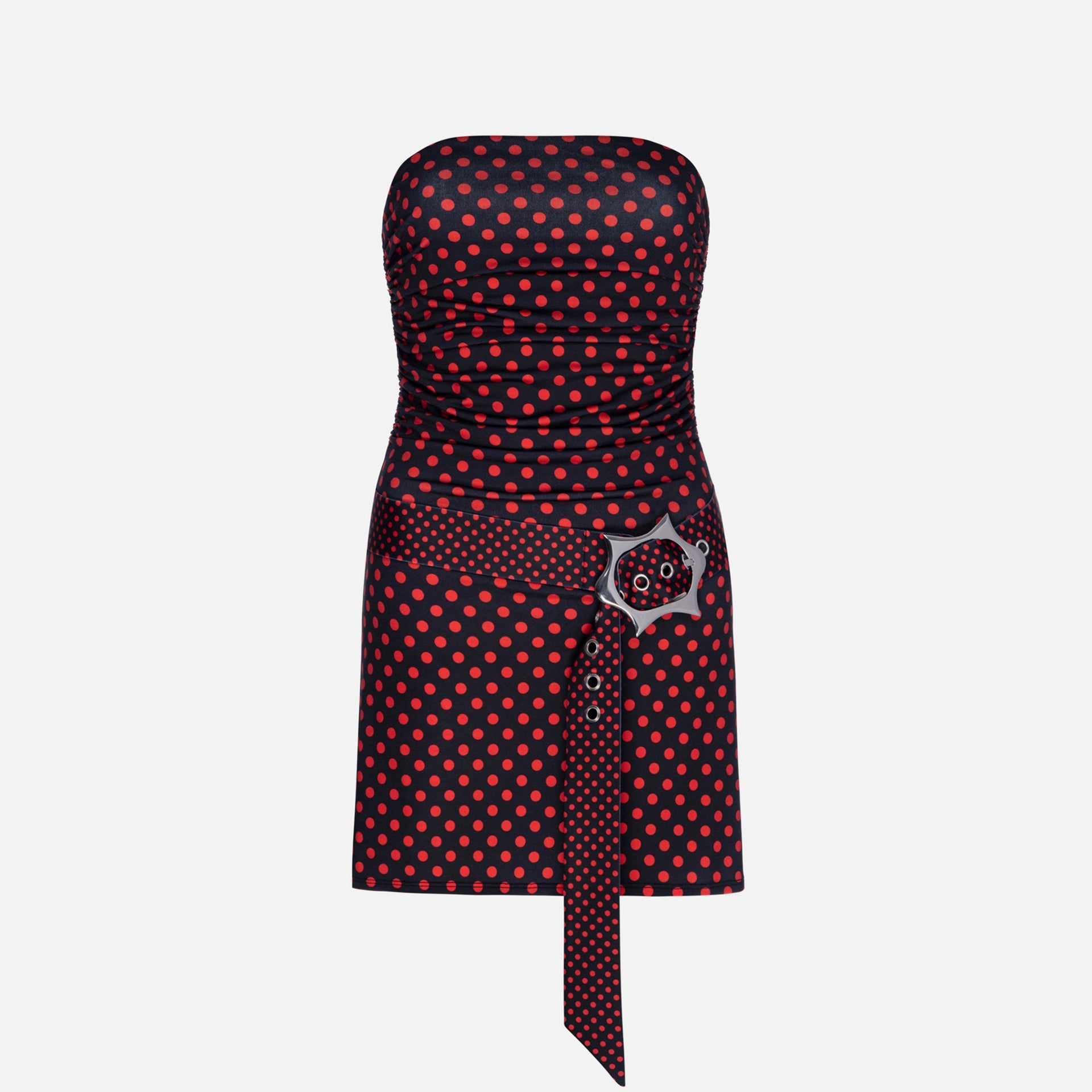 Miaou Alisha Polka Dot Dress - Black